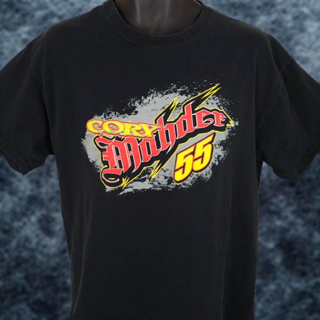 Gildan Cory Mahder T Shirt Mens Large Black Modified Racing No 55 Size US L / EU 52-54 / 3 - 1 Thumbnail