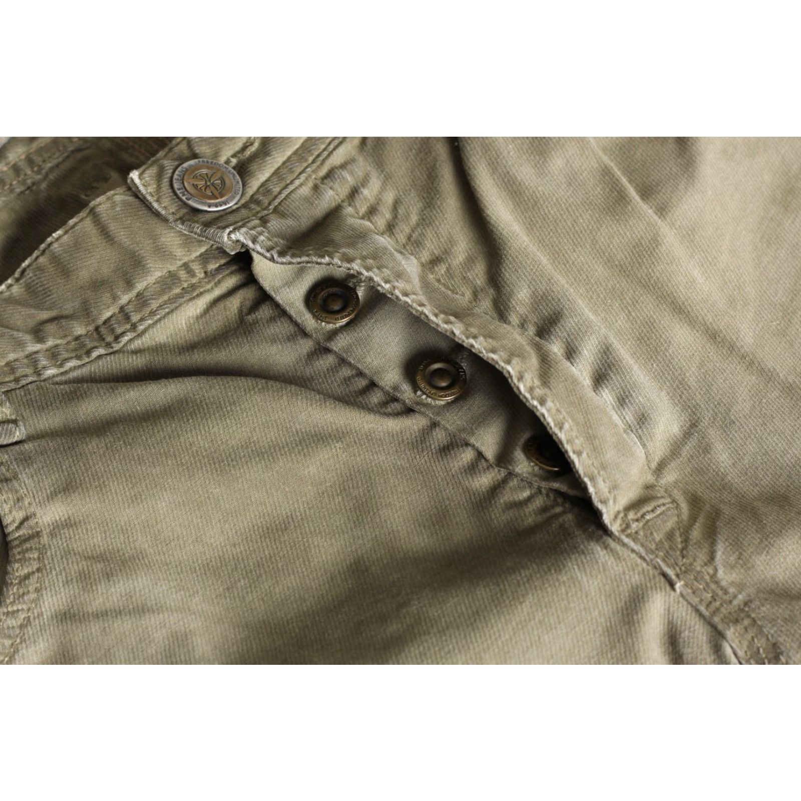 Vintage PME LEGEND Trousers Casual Men Olive 34 W34 L34 Dirty Twill Bronco Worker Pants DZ6457 Mens Size US 34 / EU 50 - 5 Thumbnail