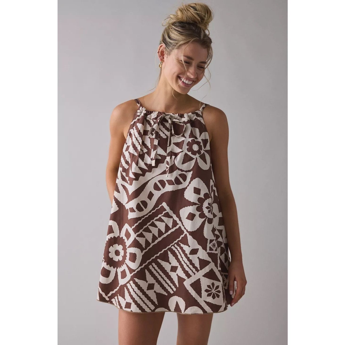 Bdg NWT BDG Eva Tie-Front Ruched Strap Trapeze Mini Dress Size M Size M / US 6-8 / IT 42-44 - 1 Thumbnail