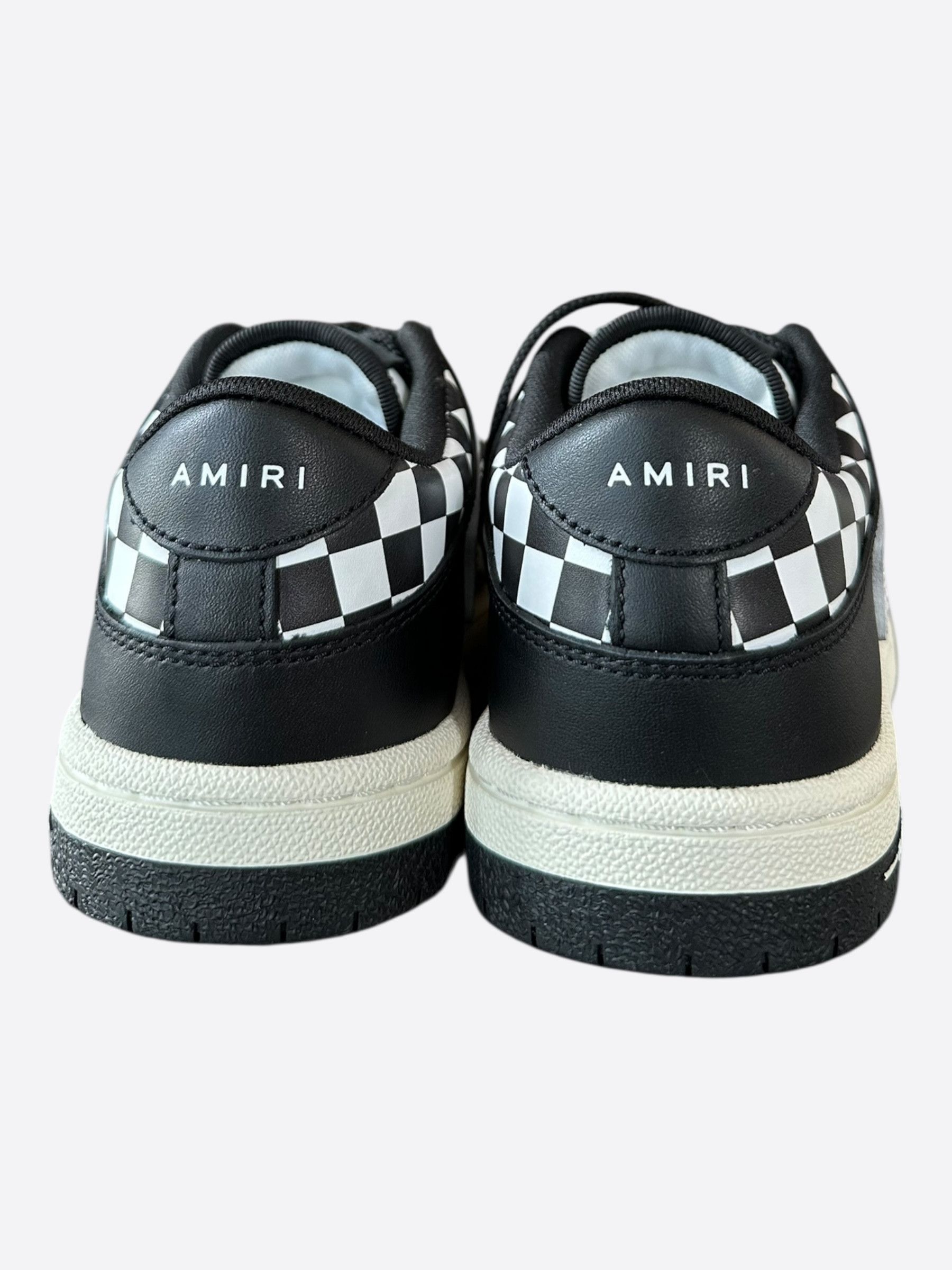 Amiri Amiri Black & White Checkered Skel Low Top Women's Sneakers Size US 7 / IT 37 - 4 Thumbnail