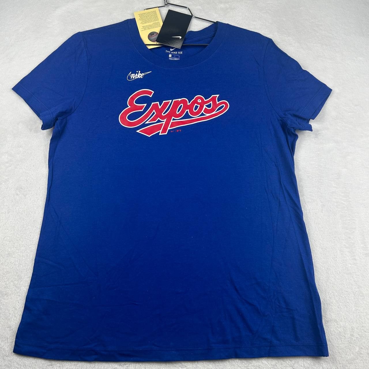 Nike Montreal Expos Shirt Women Medium Blue Nike Cotton New M Size M / US 6-8 / IT 42-44 - 1 Thumbnail