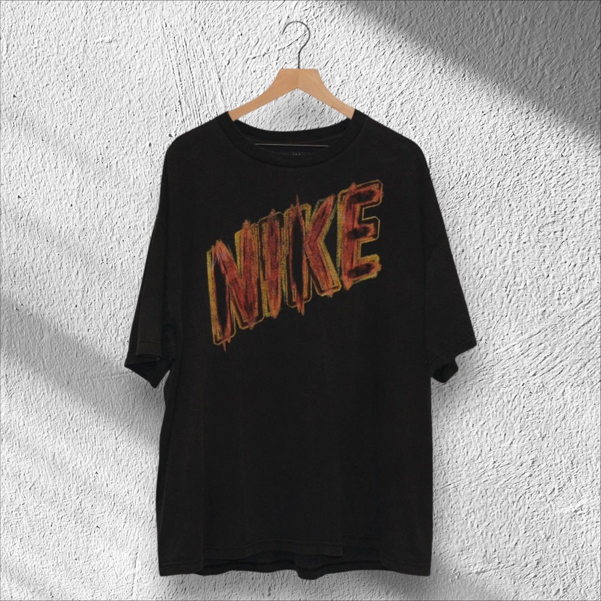 Nike Nike Black & Orange Graphic Shirt Size US XXL / EU 58 / 5 - 1 Thumbnail