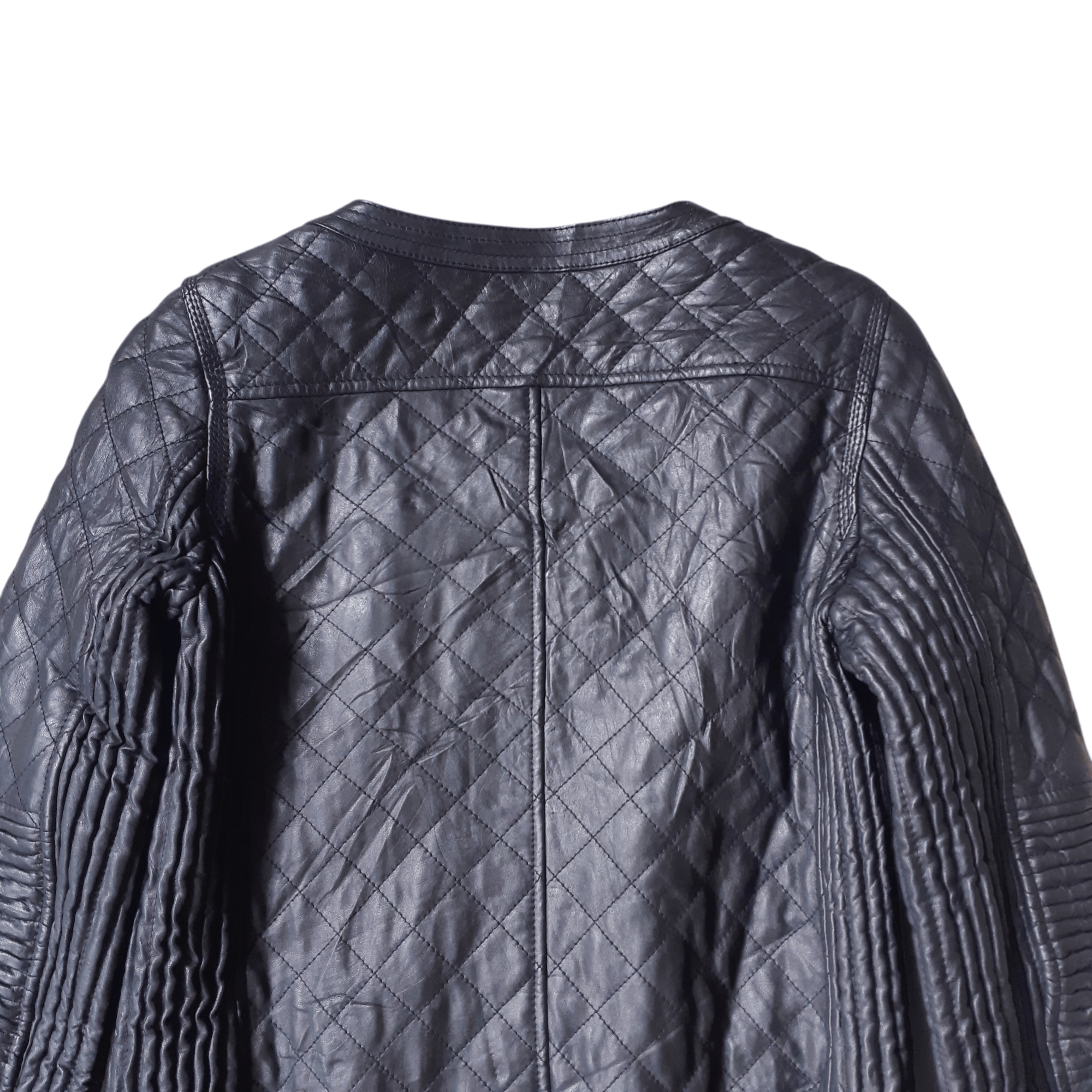 Enchantment Enchantement Japan Quilted Lambskin Leather Biker Jacket Size XS / US 0-2 / IT 36-38 - 8 Thumbnail