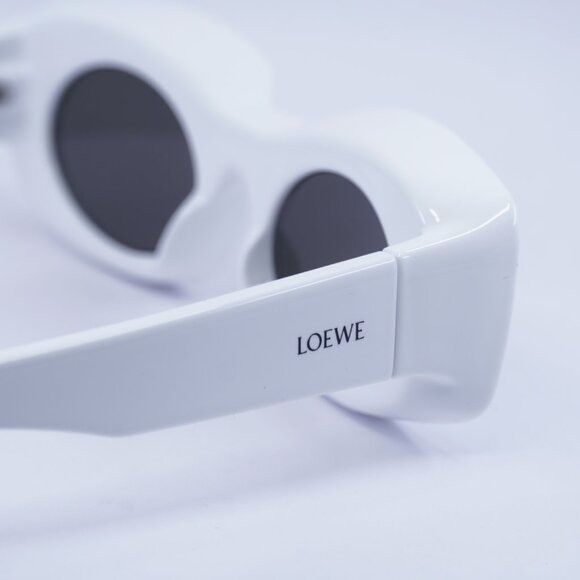 Loewe Loewe LW40033I 21C Sunglasses White Rectangle Frame, Smoke Size ONE SIZE - 6 Thumbnail