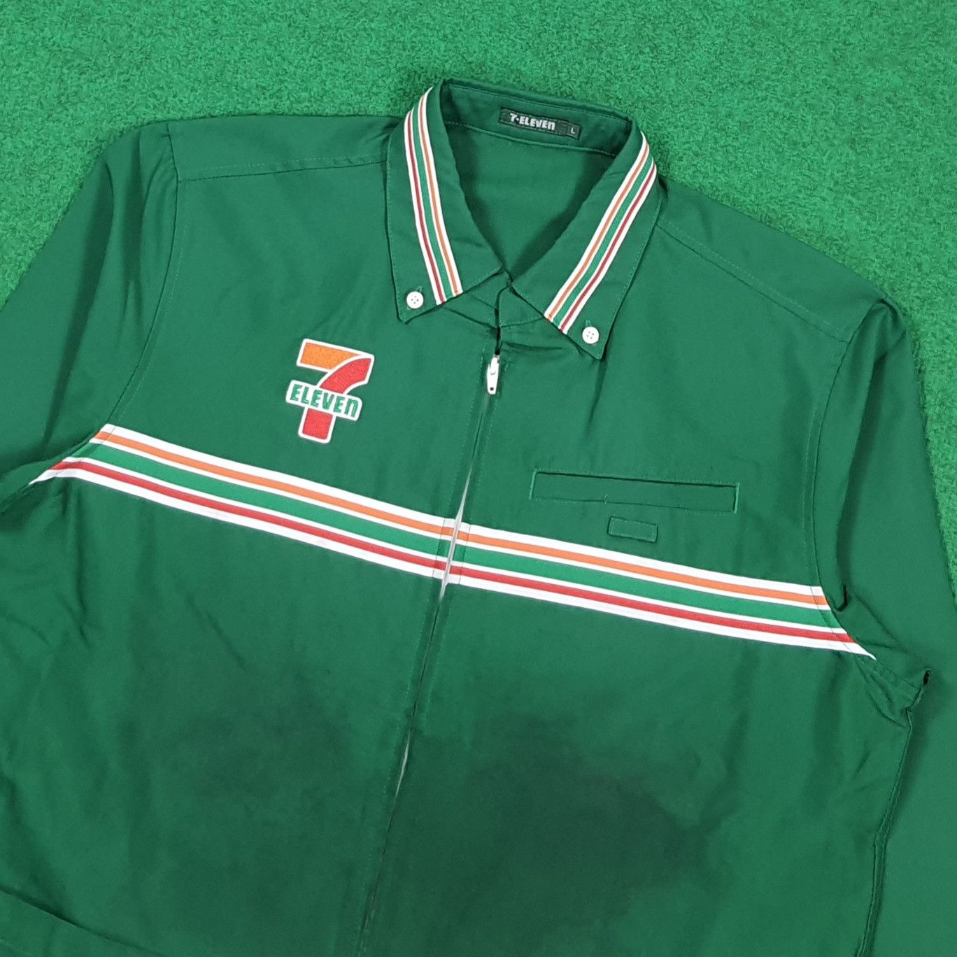 Japanese Brand Vintage 7-Eleven Japan Worker Uniform Zipper Jacket E1A20 Size US M / EU 48-50 / 2 - 2 Thumbnail