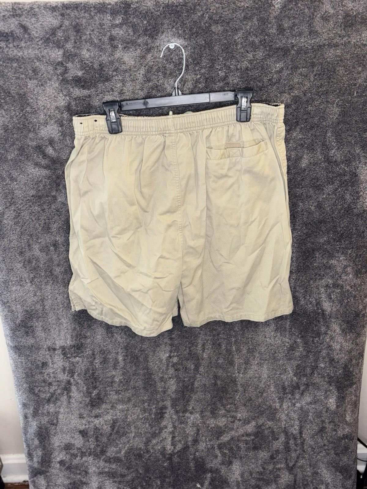 Athletic Works Athletic Works Khaki Drawstring Cotton Shorts Size L Cotton Size US 34 / EU 50 - 2 Thumbnail