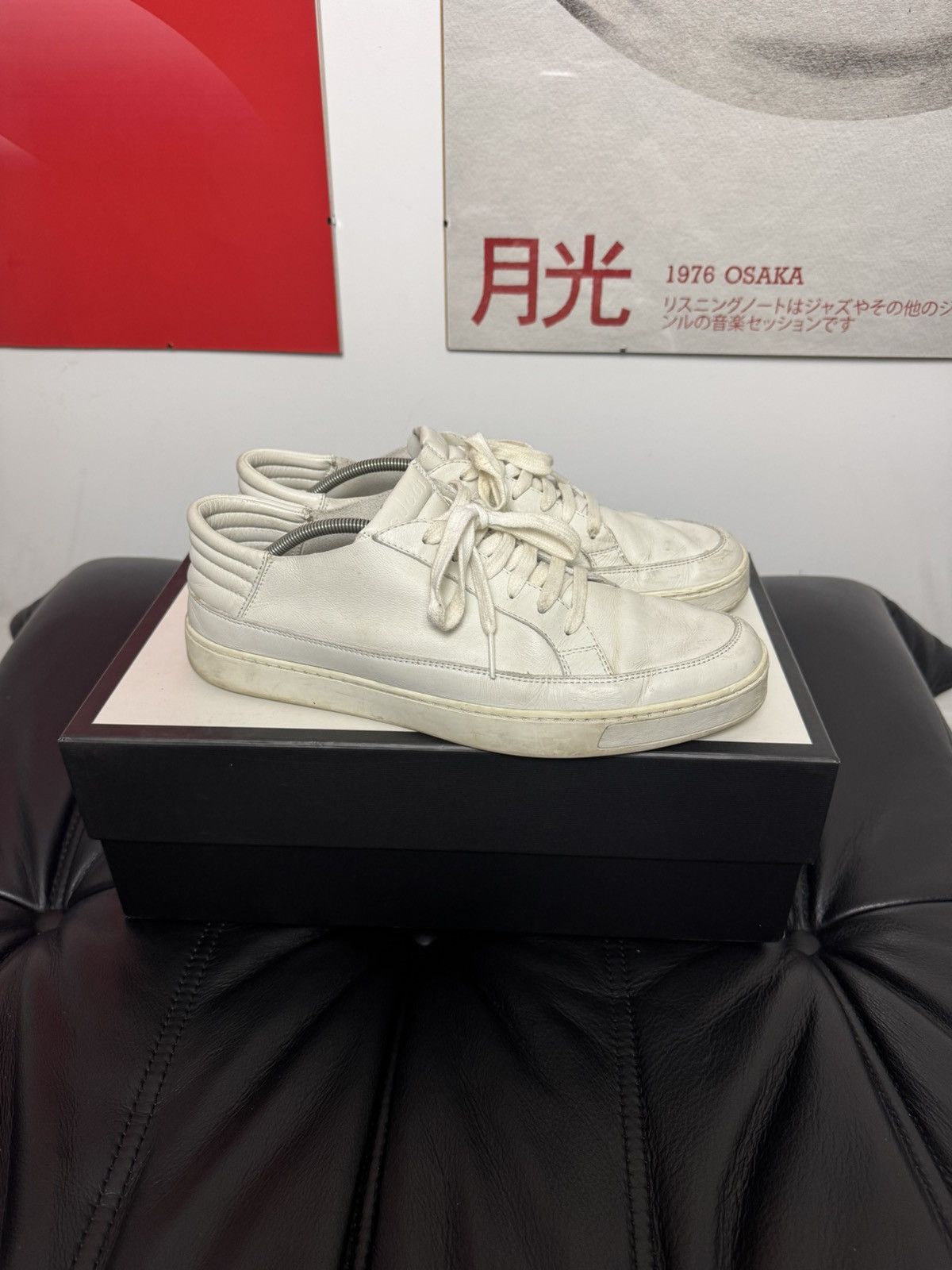 Gucci Gucci Low White Leather Sneakers Designer Luxury Hype Rare Size US 9.5 / EU 42-43 - 1 Thumbnail