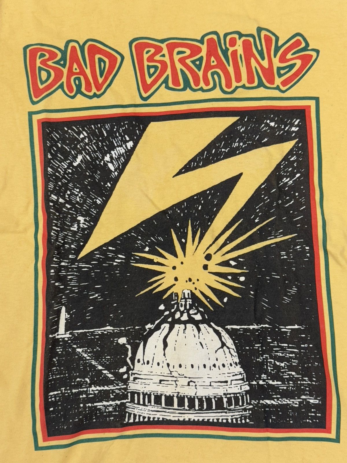 Anvil VINTAGE 90s-Y2K BAD BRAINS HARDCORE PUNK BAND YELLOWISH TEE Size US XS / EU 42 / 0 - 6 Thumbnail