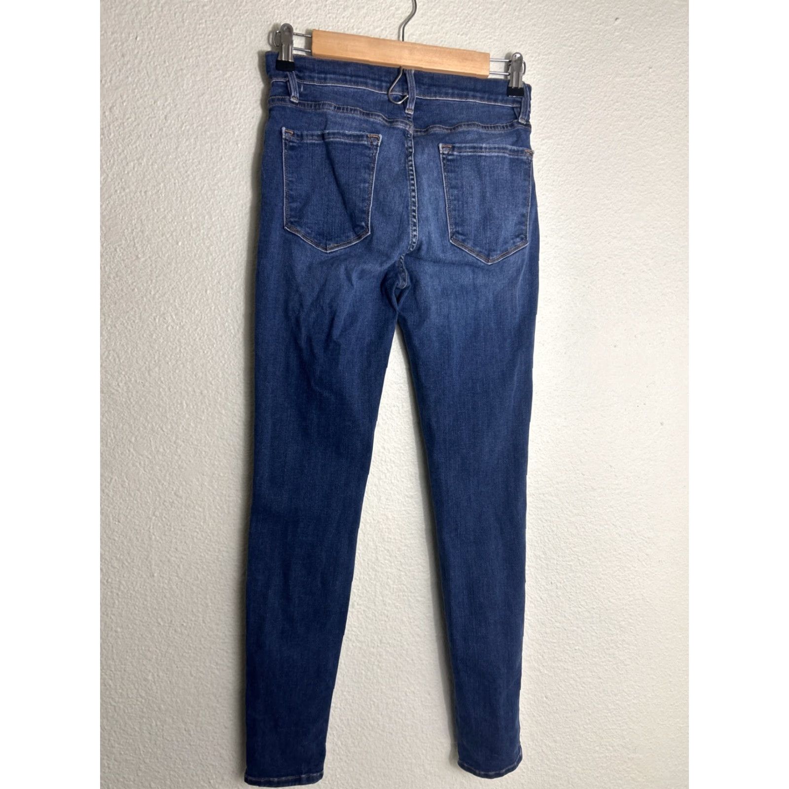 Frame FRAME Le Skinny De Jeanne Jeans Womens 28x29 Ankle Zip Dark Wash Stretch Denim Shirt? Size 28" / US 6 / IT 42 - 7 Thumbnail