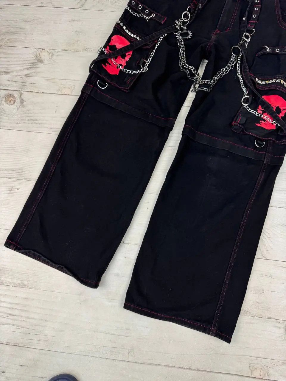Vintage Romwe Skull Baggy Pants Y2K Size US 32 / EU 48 - 3 Thumbnail