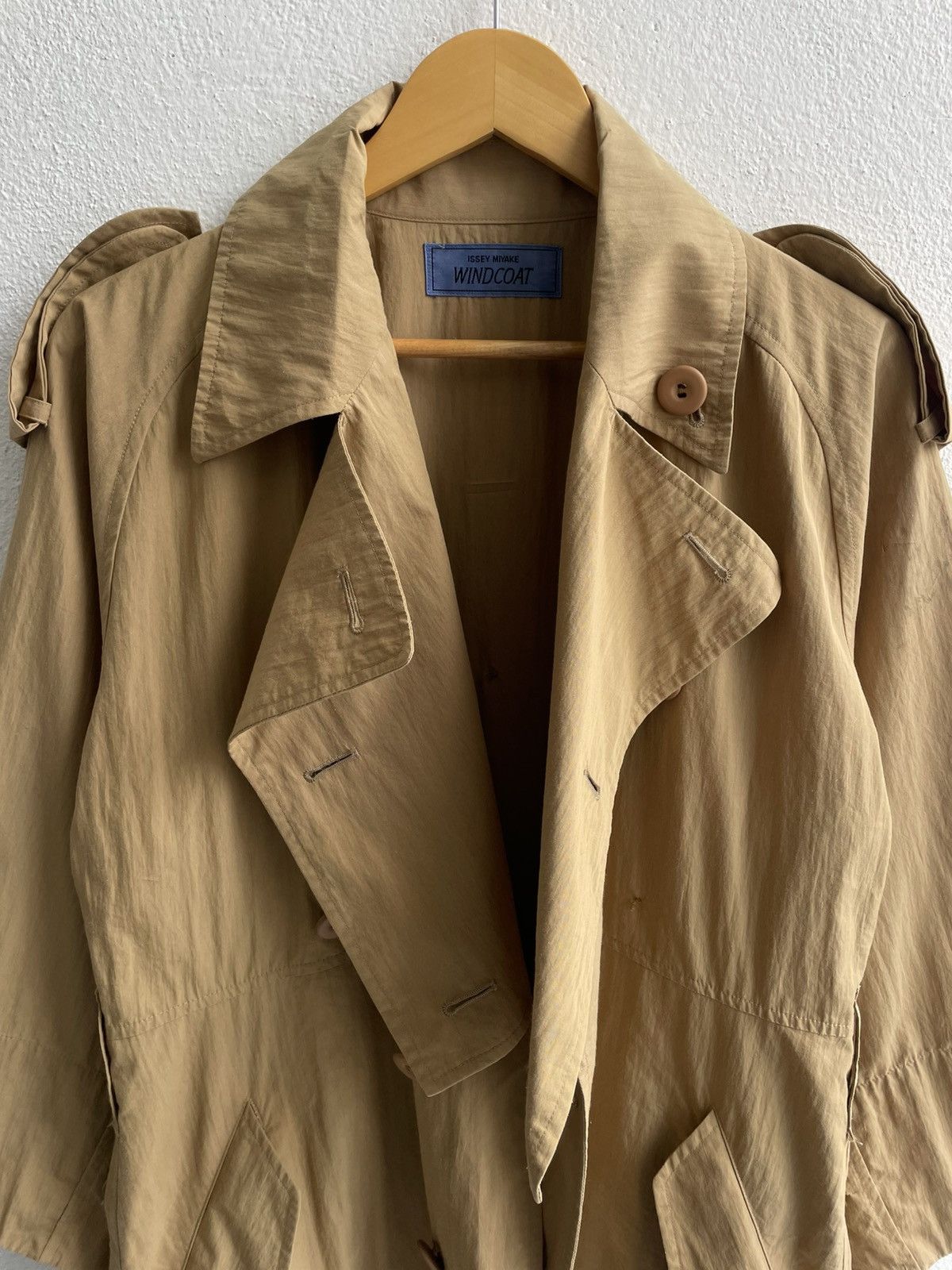 Issey Miyake Vintage 80's Issey Miyake Windcoat Oversize Long Coat Size US S / EU 44-46 / 1 - 14 Thumbnail