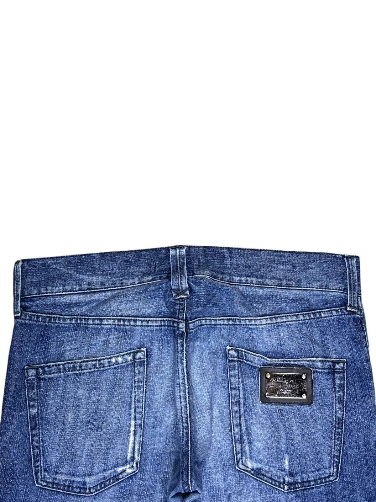 Dolce & Gabbana Vintage Italy Dolce Gabbana Blue Wash Distressed Jean Shorts Size US 34 / EU 50 - 10 Thumbnail