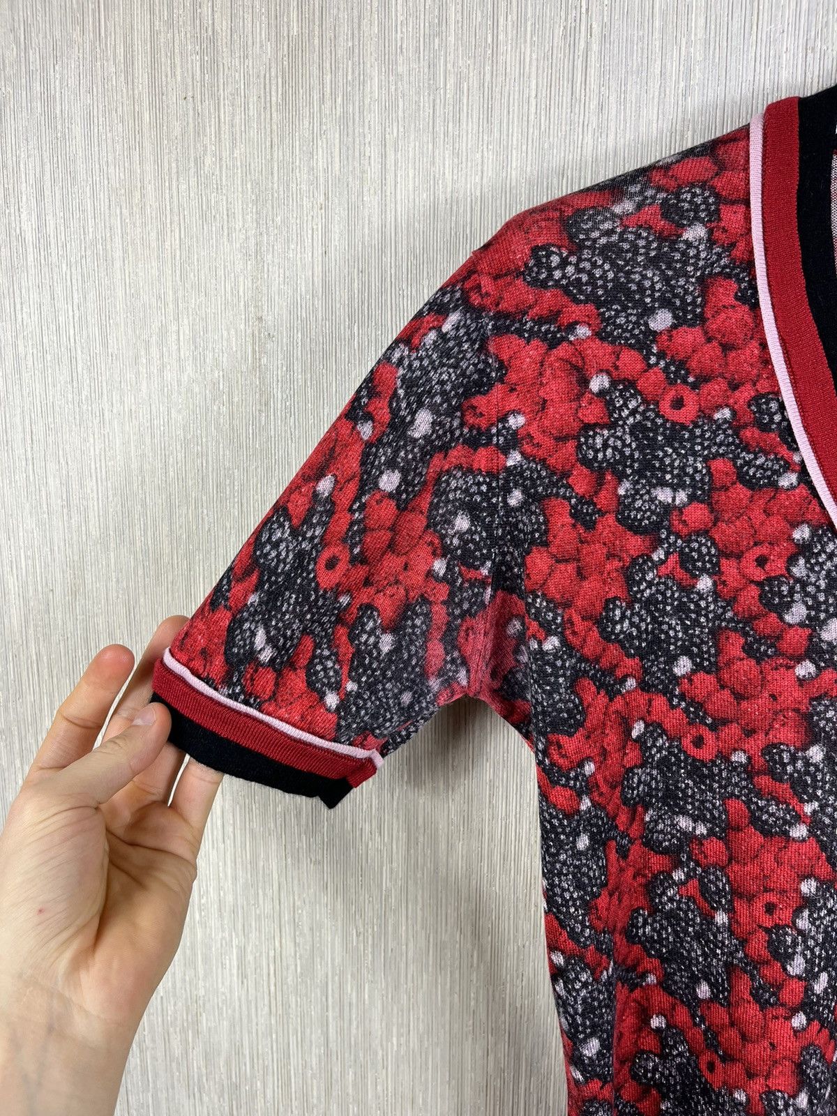 Designer × Just Cavalli Just Cavalli silk cashmere full print v-neck sweater luxury Size M / US 6-8 / IT 42-44 - 10 Thumbnail