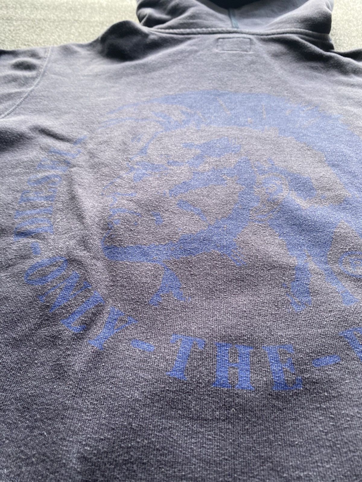 Diesel 🔥Opium Punk Diesel faded washed blue gothic hoodie head logo Size US S / EU 44-46 / 1 - 13 Thumbnail