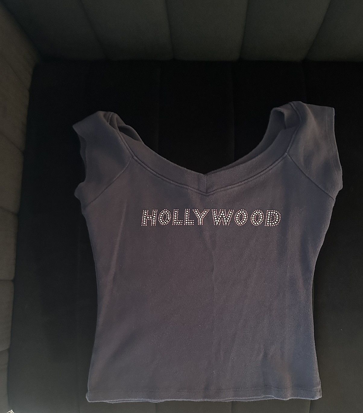 Vintage Hollywood Bedazzled Graphic Tee Size M / US 6-8 / IT 42-44 - 2 Thumbnail