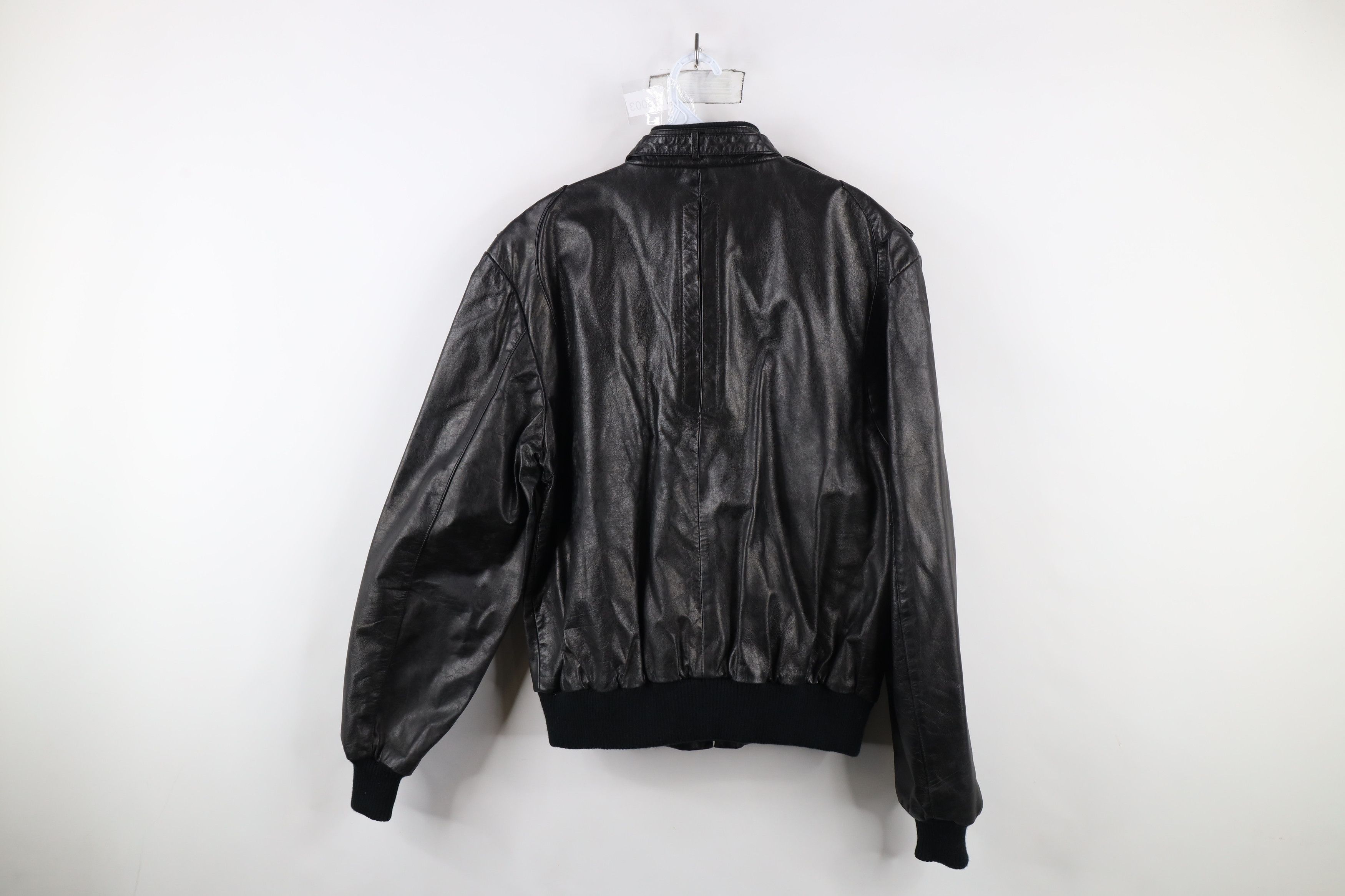 Vintage Vintage 70s 80s Streetwear Leather Cafe Racer Bomber Jacket Size US L / EU 52-54 / 3 - 12 Thumbnail