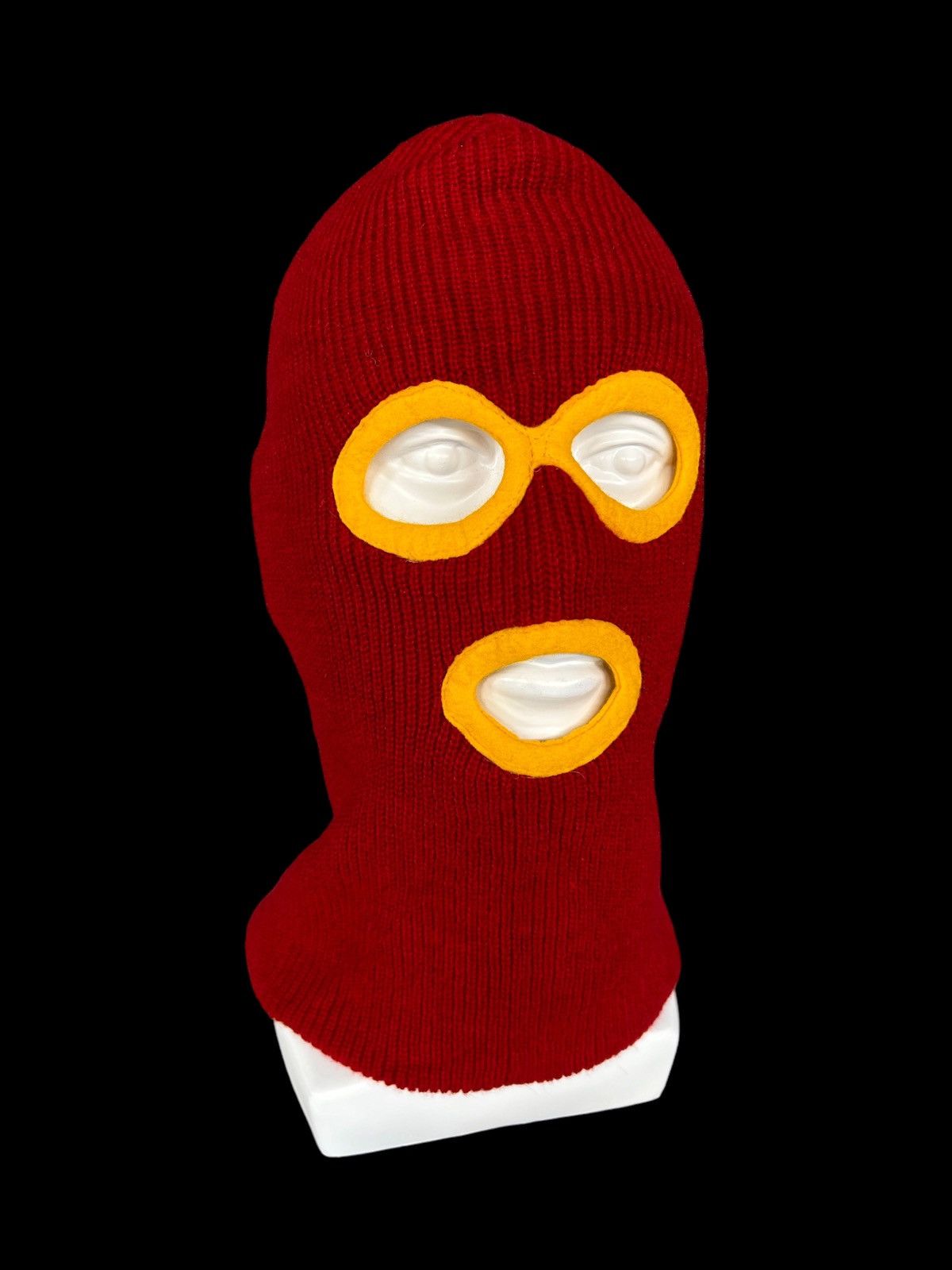 Japanese Brand × Kapital × Vintage Japanese Style Balaclava Masked Red Knitt Beanie Rare☠️🎌 Size ONE SIZE - 2 Thumbnail