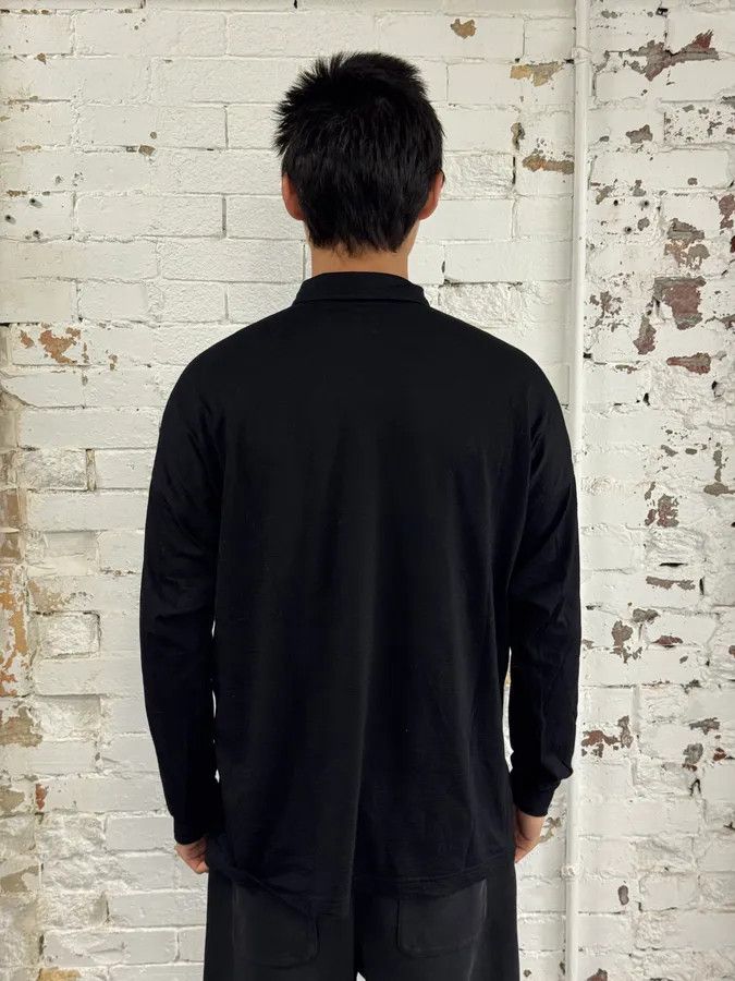 Vintage Gianni Versace Black Long Sleeve Half-Zip Polo Shirt Size US M / EU 48-50 / 2 - 3 Thumbnail