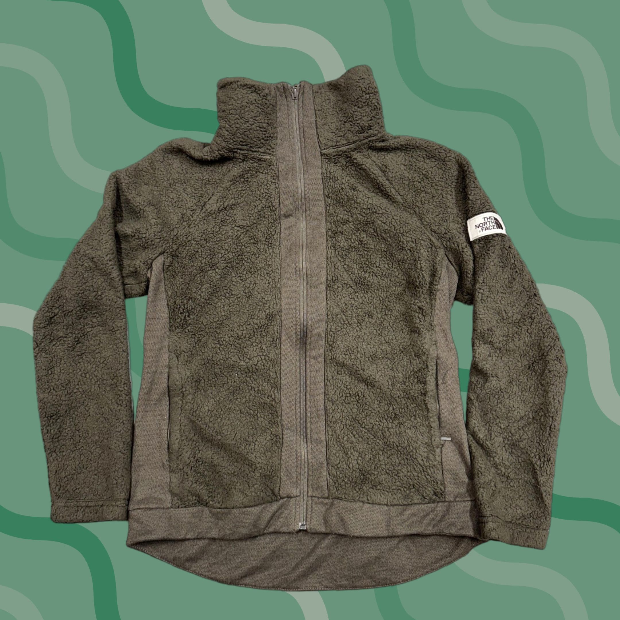 The North Face The North Face Jacket Womens Medium Green Sherpa Fleece Full Zip Soft Cozy Warm Size M / US 6-8 / IT 42-44 - 1 Thumbnail