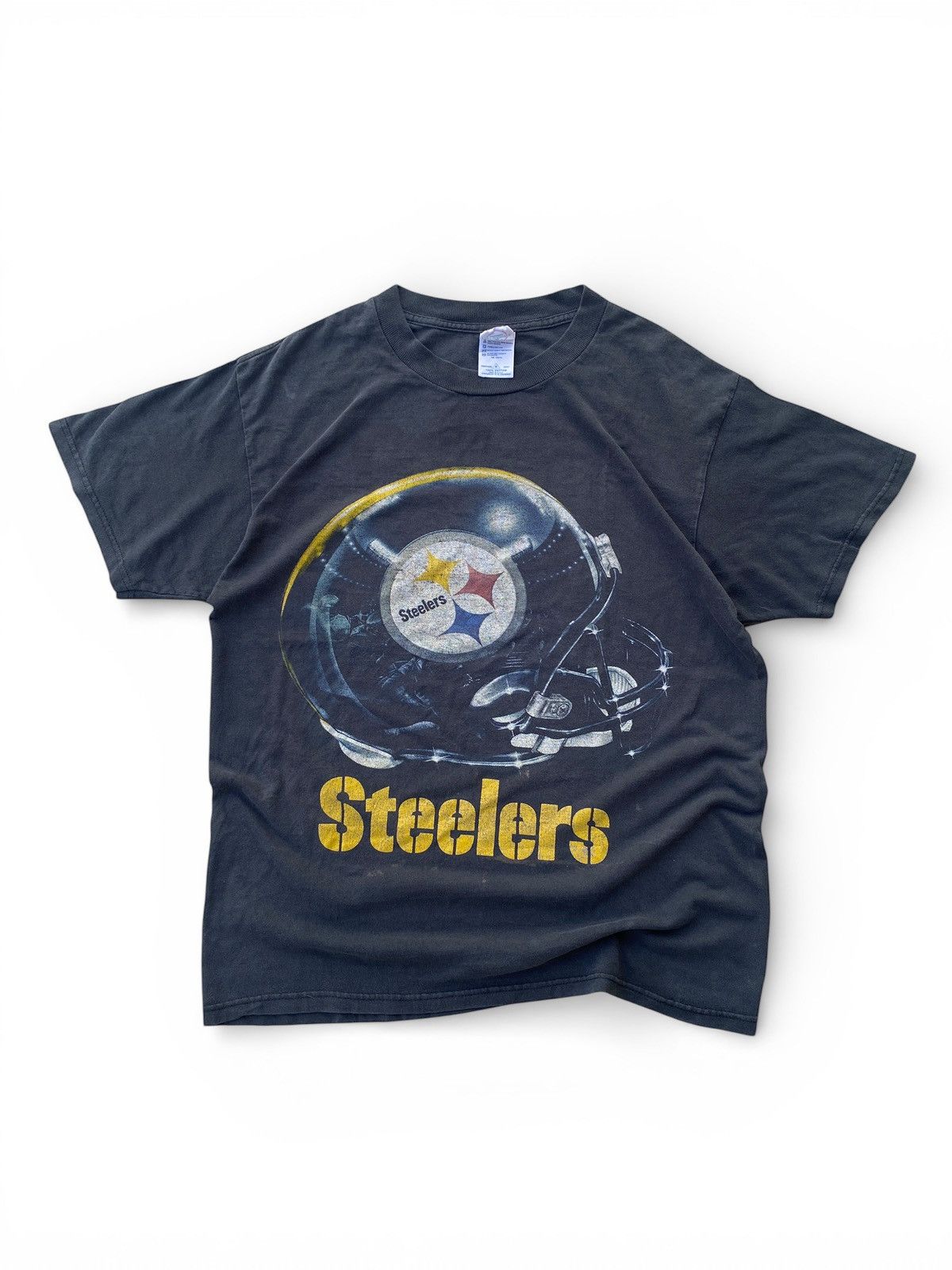 NFL Pittsburgh Steelers Helmet Graphic Tee NFL Vintage Distresed Size US M / EU 48-50 / 2 - 1 Thumbnail