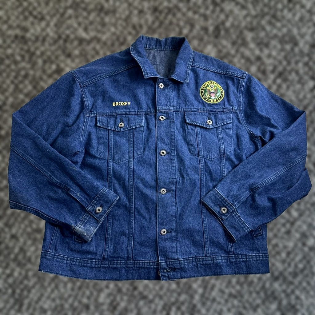 Vintage VINTAGE United States Army Denim Trucker Jacket 2XL Blue Army Patches United States Army Jacket Men Size US XXL / EU 58 / 5 - 1 Thumbnail