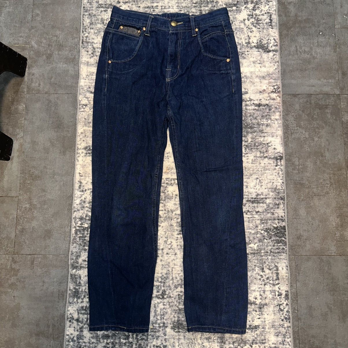Japanese Brand CEPO Japanese Denim Jeans Straight Leg Elastic Waist Pants Size US 27 - 3 Thumbnail