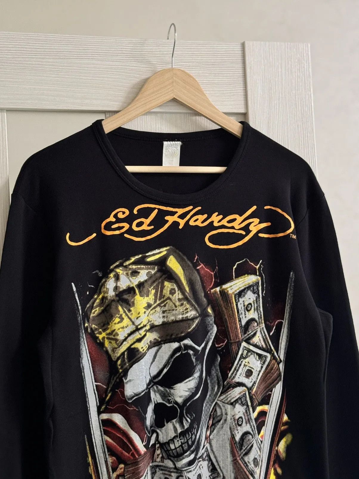 Christian Audigier Ed Hardy Christian Audigier Skull Panthera Black Long Sleeve Size US M / EU 48-50 / 2 - 6 Thumbnail