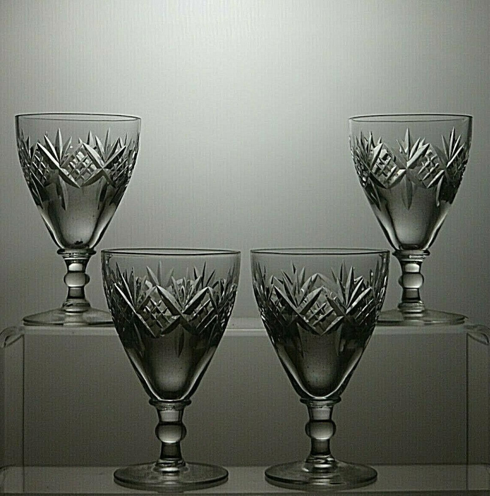 Other Webb Corbett Crystal Cut Set Of 4 Sherry Glasses 3 3/4" Size ONE SIZE - 3 Thumbnail