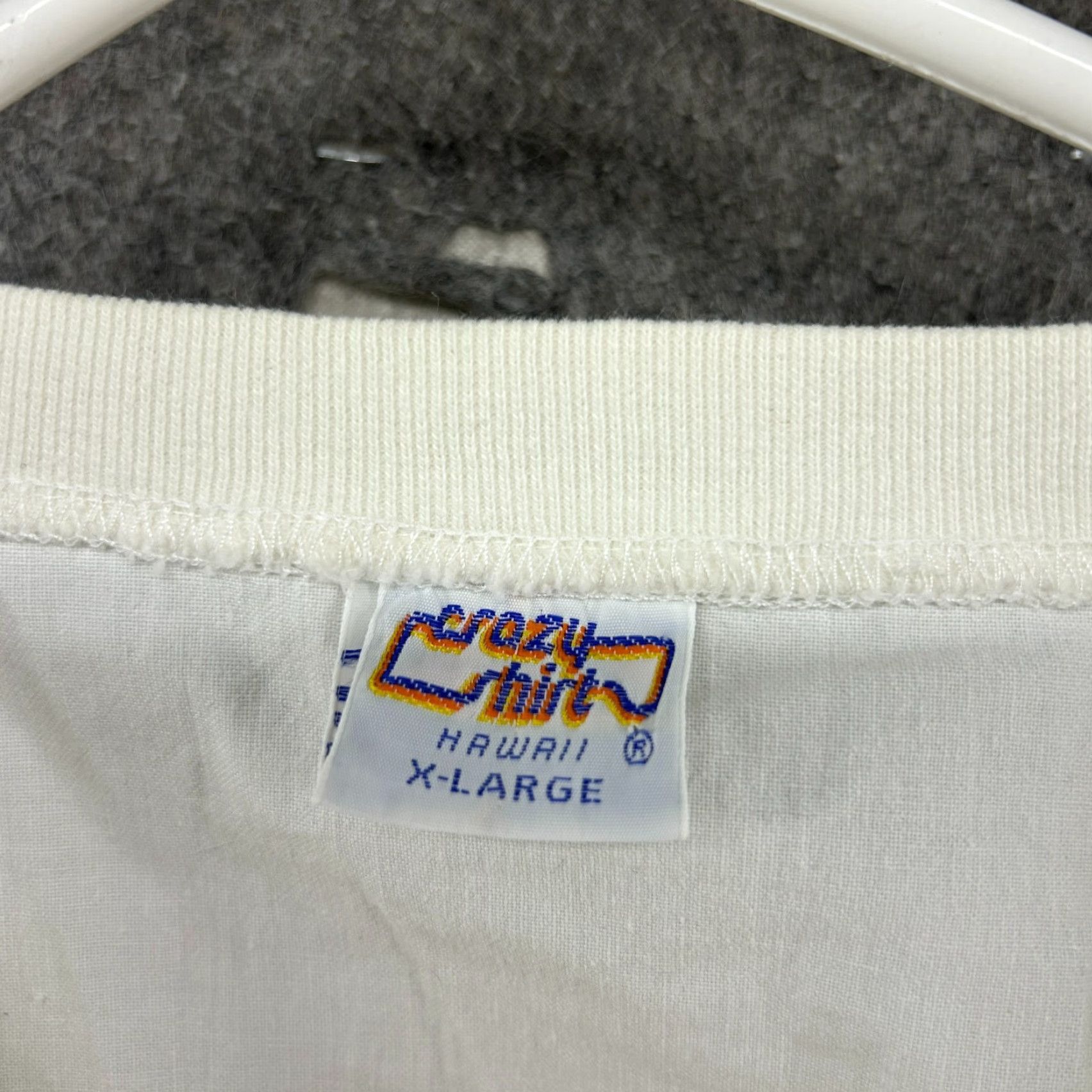 Vintage VINTAGE Crazy Shirts Sweatshirt Men XL White Nike USA 90s Crew Neck Long Sleeve Graphic Print Logo Pullover Cotton Fleece USA Men XL White 90s Size US XL / EU 56 / 4 - 4 Thumbnail