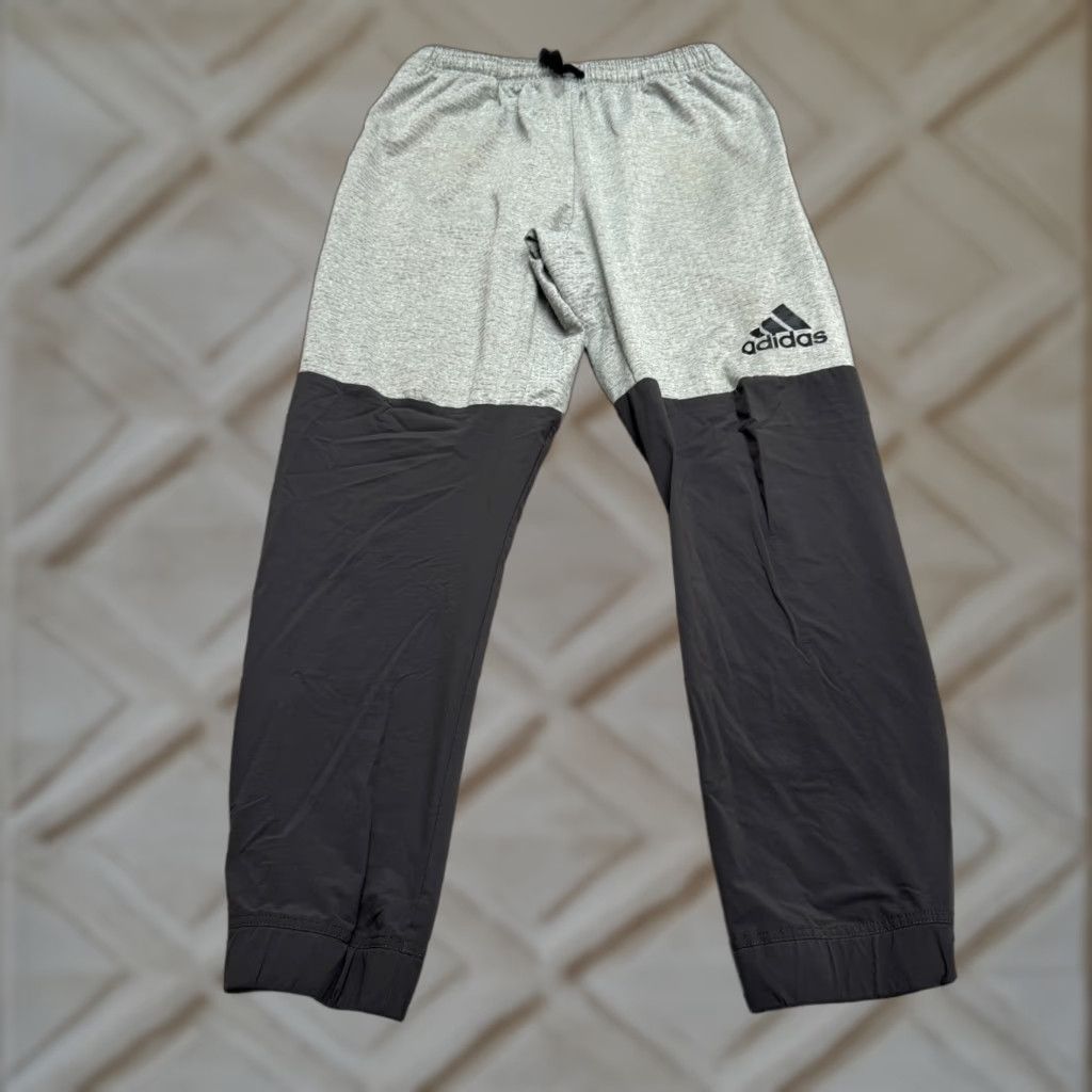 Adidas Adidas Squad ID Colorblock Jogger Pants Mens Medium Gray Black Zip Pocket Active Size US 31 - 1 Thumbnail
