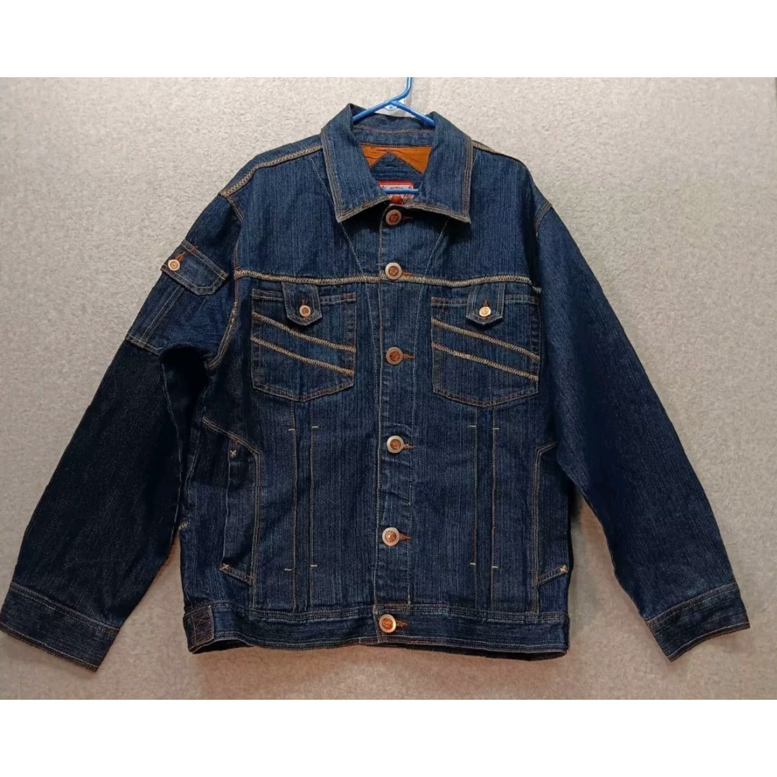 Vintage Urban Folks Jacket Men's Size XL Blue Denim 100% Cotton Jacket Button Front Size US XL / EU 56 / 4 - 3 Thumbnail