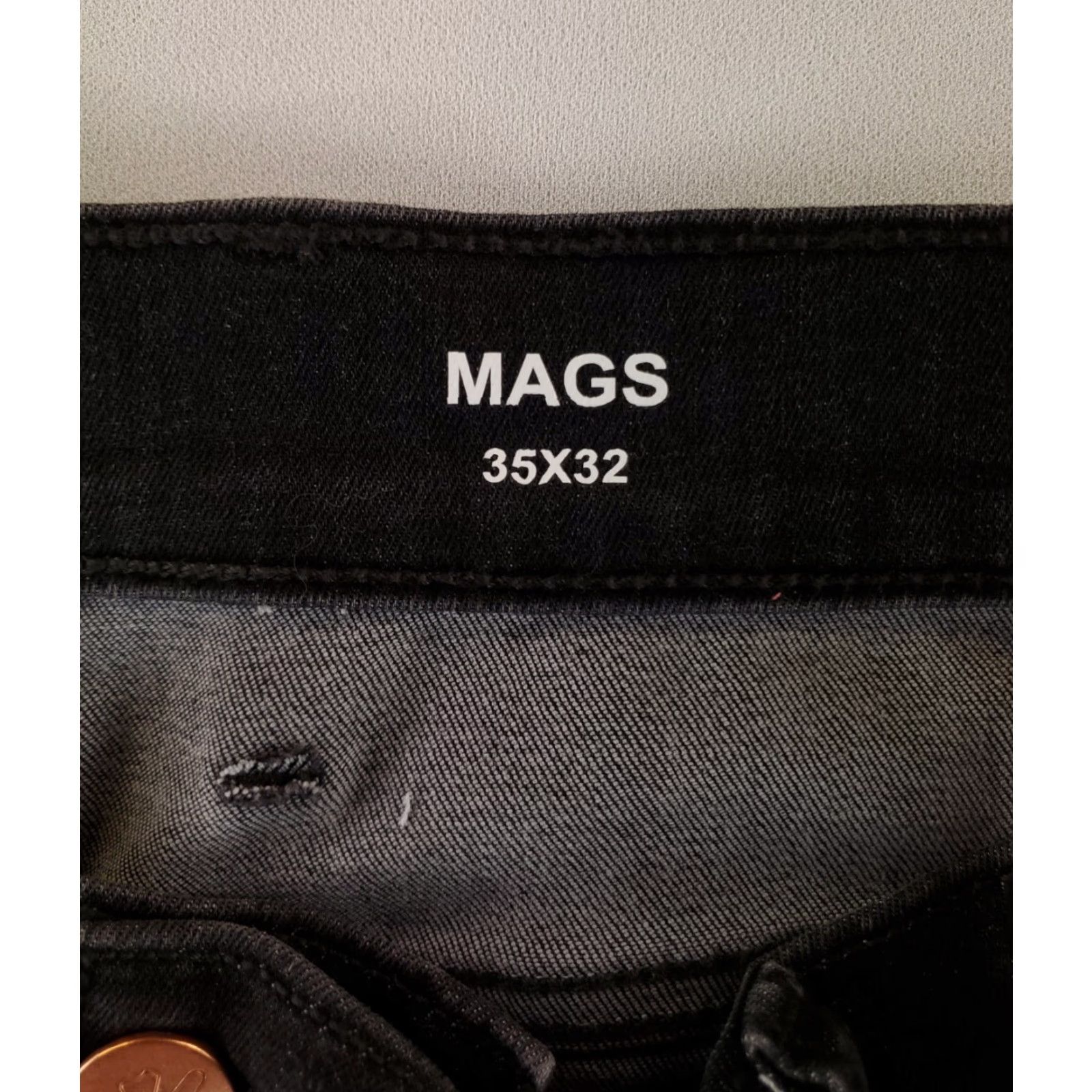 Vintage Mugsy Jeans Mags Stretch Black Mens 36x32 Inseam 32 Straight Jeans Regular Size 36 Men Black Size US 36 / EU 52 - 3 Thumbnail