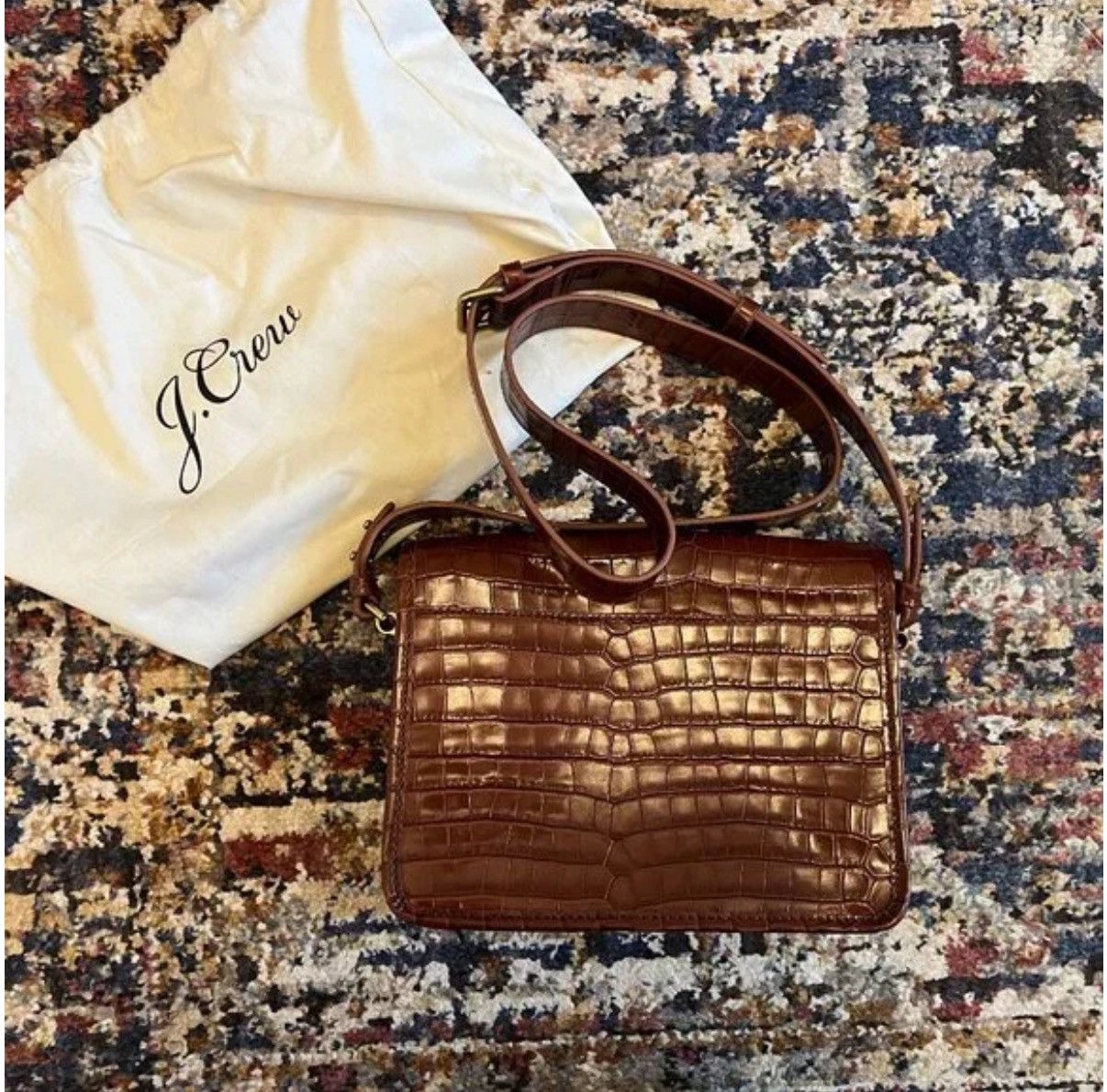 J. Cole J Crew: Copenhagen satchel bag in croc-embossed leather NWT Size ONE SIZE - 4 Thumbnail