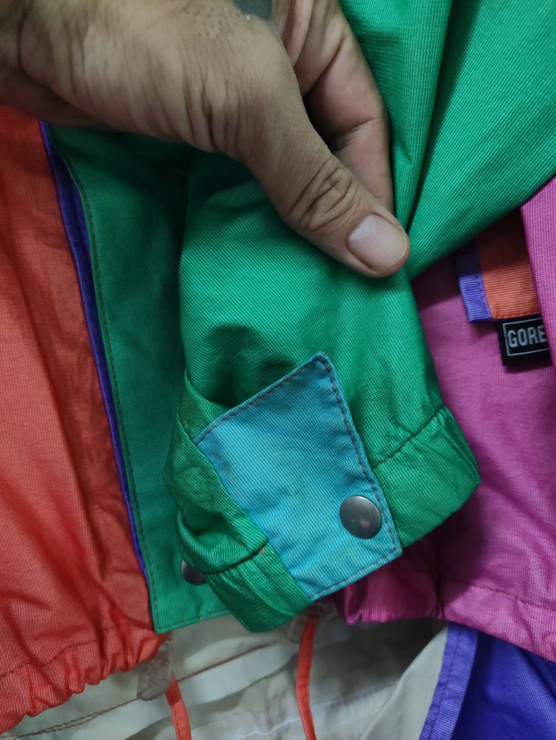 Goretex Vtg 90's Gore-Tex Multicolor Hoodie Jacket Size US XL / EU 56 / 4 - 10 Thumbnail
