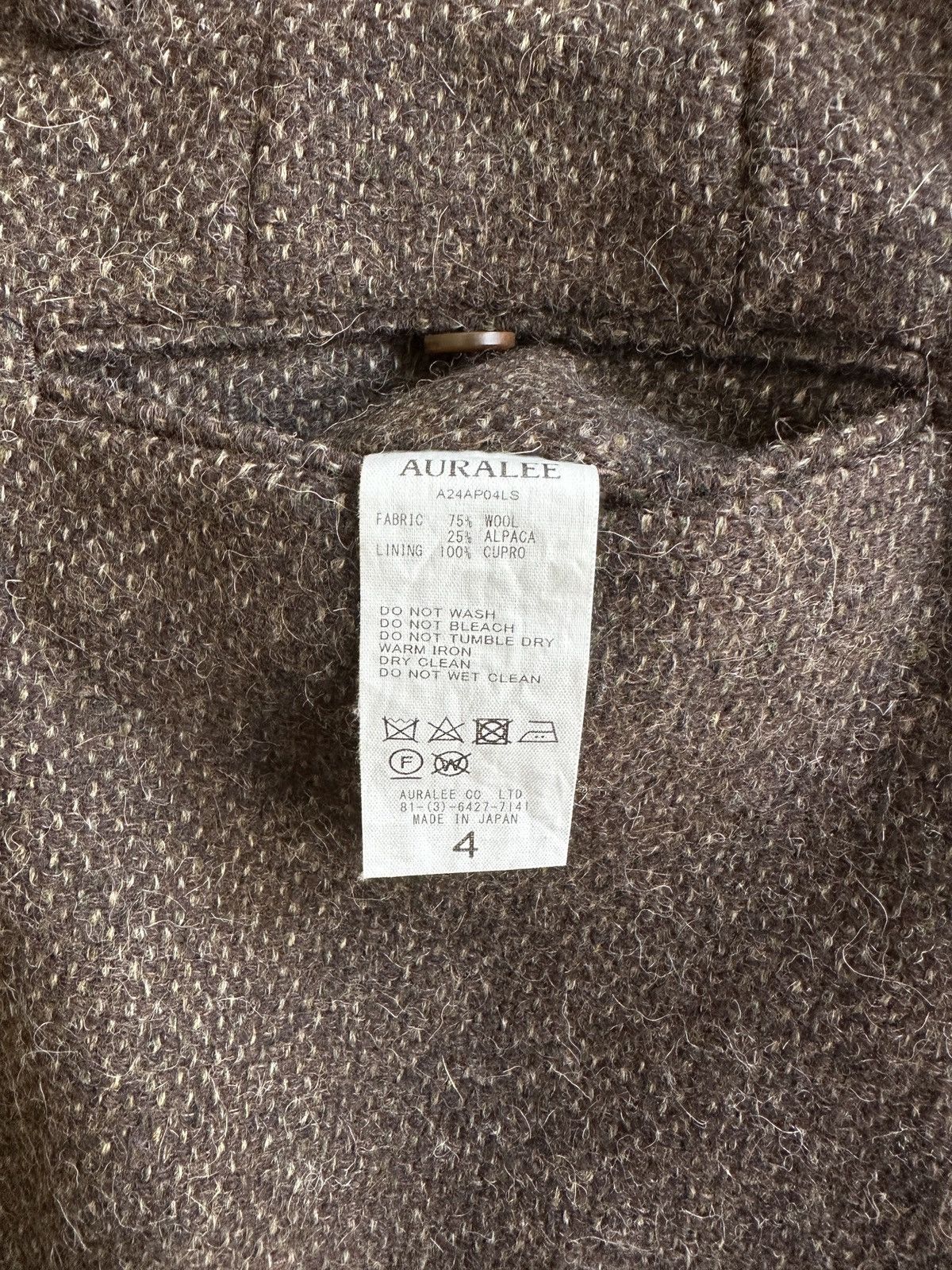 Auralee Auralee Brown Lama Shetland Wool Tweed Trousers - JP4 Size 50R - 9 Thumbnail