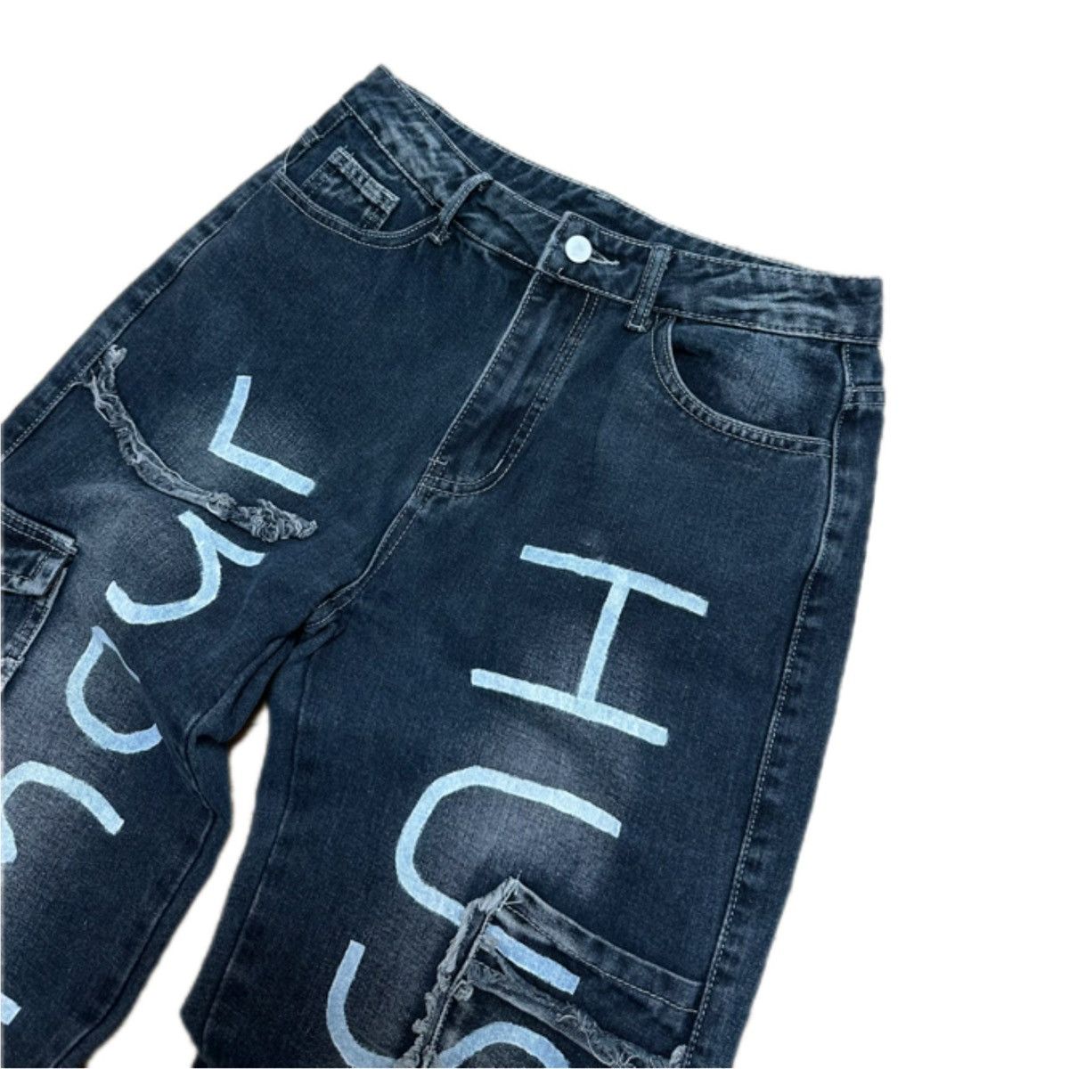 Japanese Brand Hysteric Glamour Cargo Jeans M Vintage Y2K 2000s Distressed Size US 30 / EU 46 - 2 Thumbnail