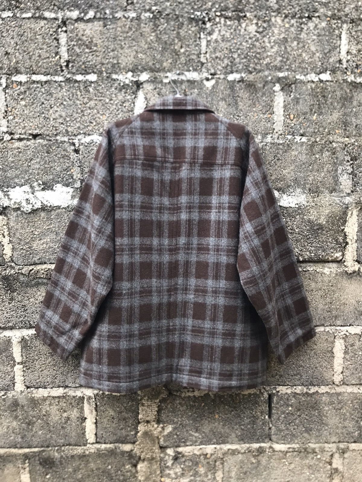 BARNS OUTFITTERS ⚡️Vintage Brown Flannel Wool Chore Barn Ranch Jacket Size US L / EU 52-54 / 3 - 12 Thumbnail