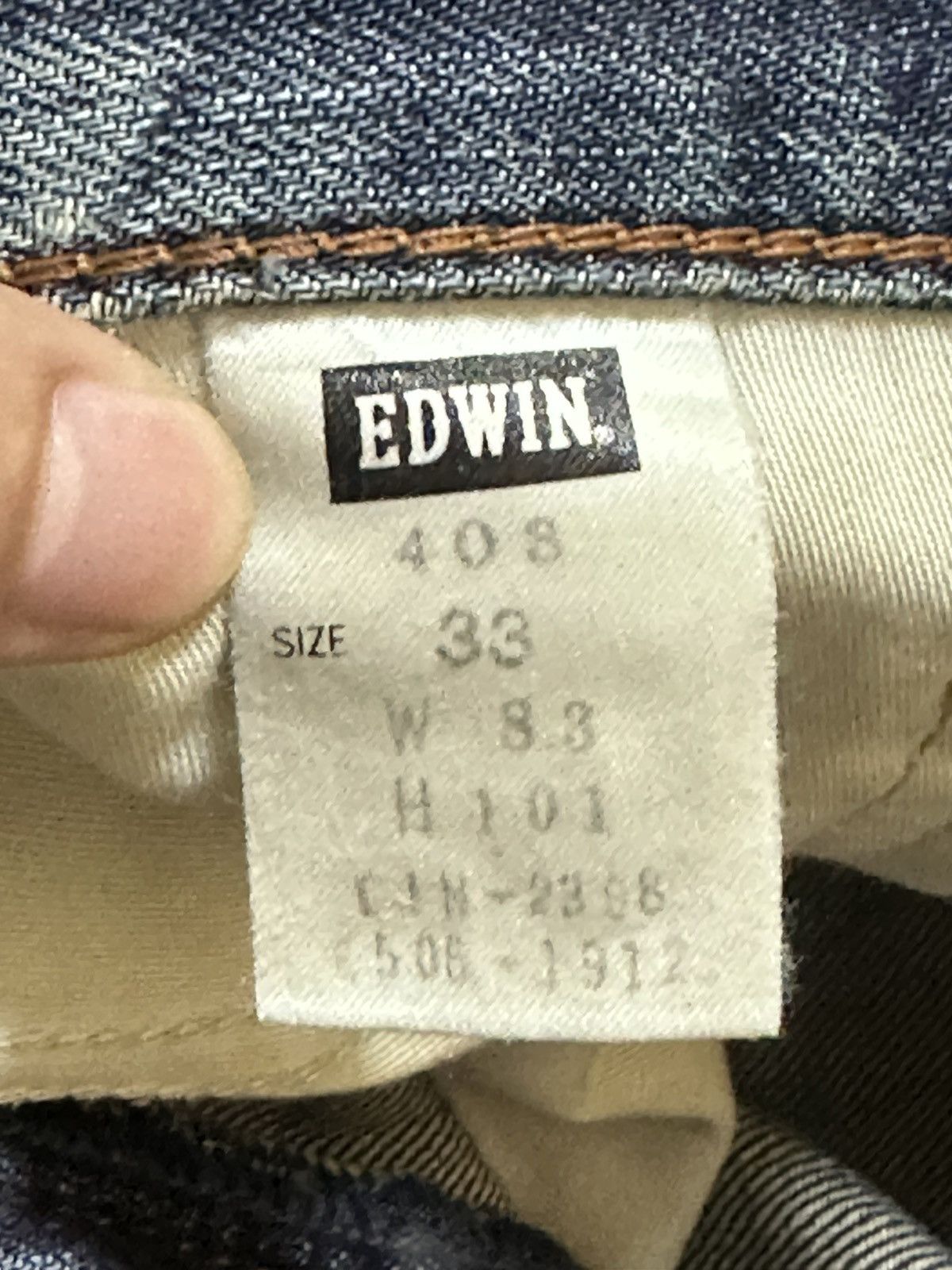 Edwin Vintage Distressed Edwin 403 Faded Wash Loose Baggy Style Size US 33 - 11 Thumbnail