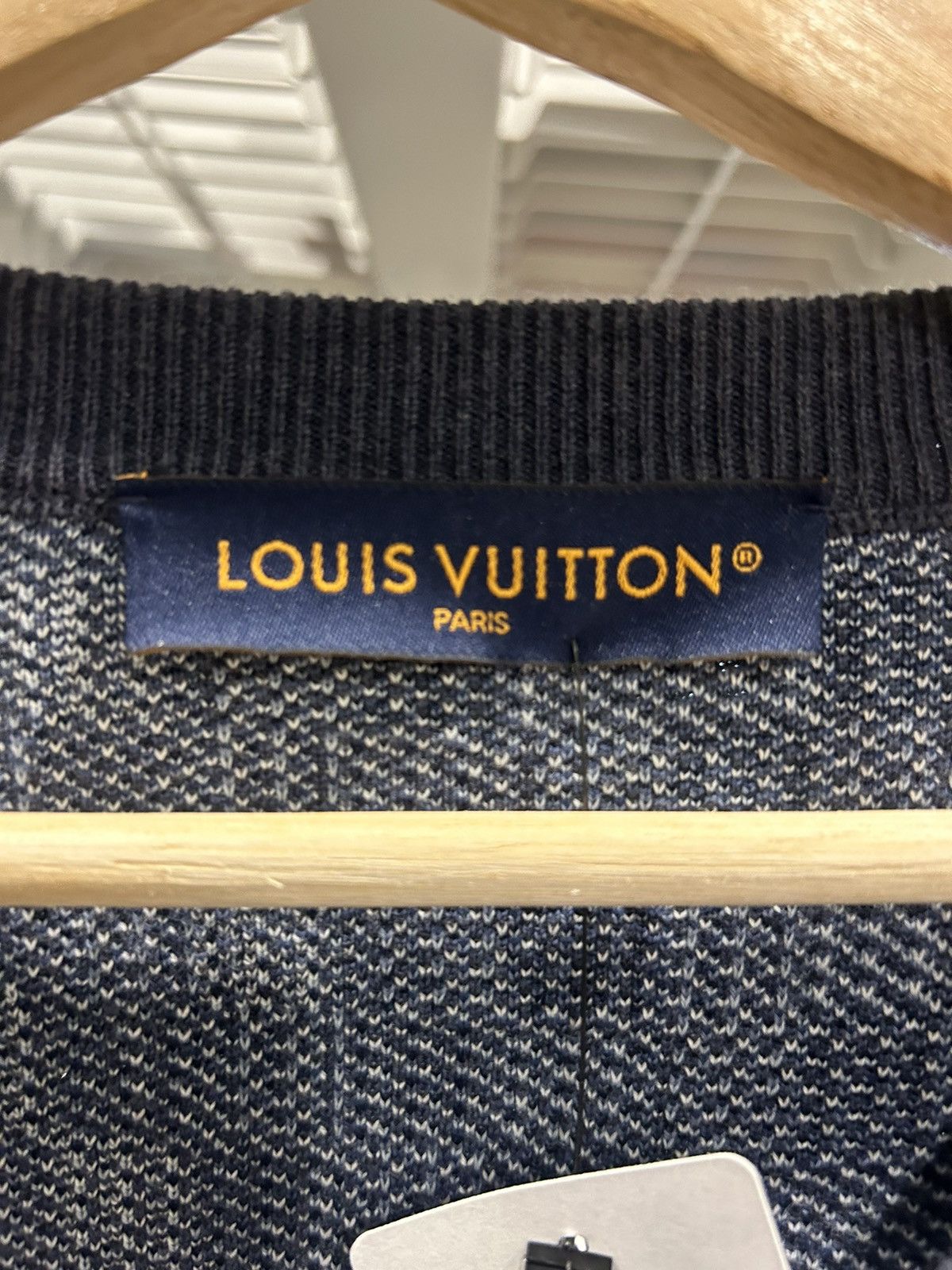 Louis Vuitton Navy blue damier lovers crew neck sweatshirt Size US L / EU 52-54 / 3 - 3 Thumbnail