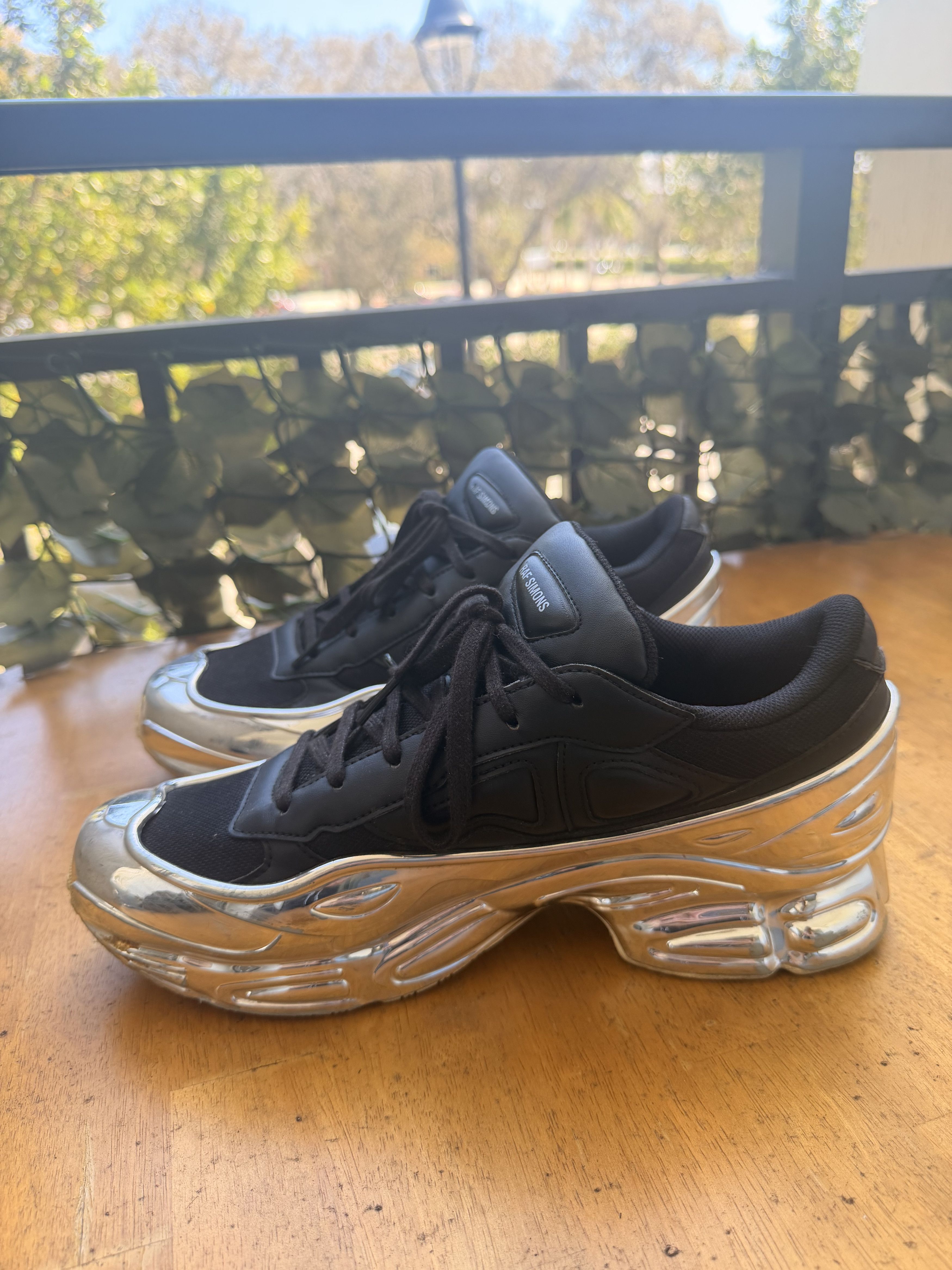 Adidas × Raf Simons Adidas x Raf Simons Ozweego Mirrored Black Silver Size US 10 / EU 43 - 1 Thumbnail