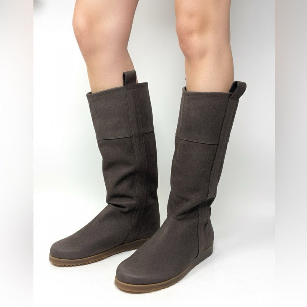 Other Arche Brown Nubuck Suede Flat Pull On Slouch Calf Boots 37 Size US 7 / IT 37 - 1 Thumbnail