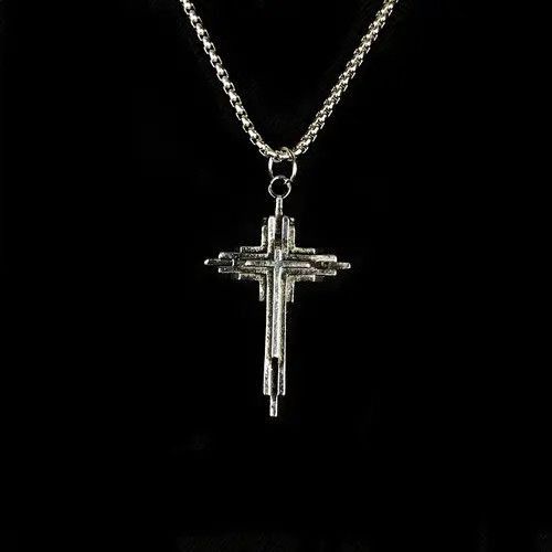 Jewelry Abstract Cross Punk Necklace Chain Size ONE SIZE - 7 Thumbnail