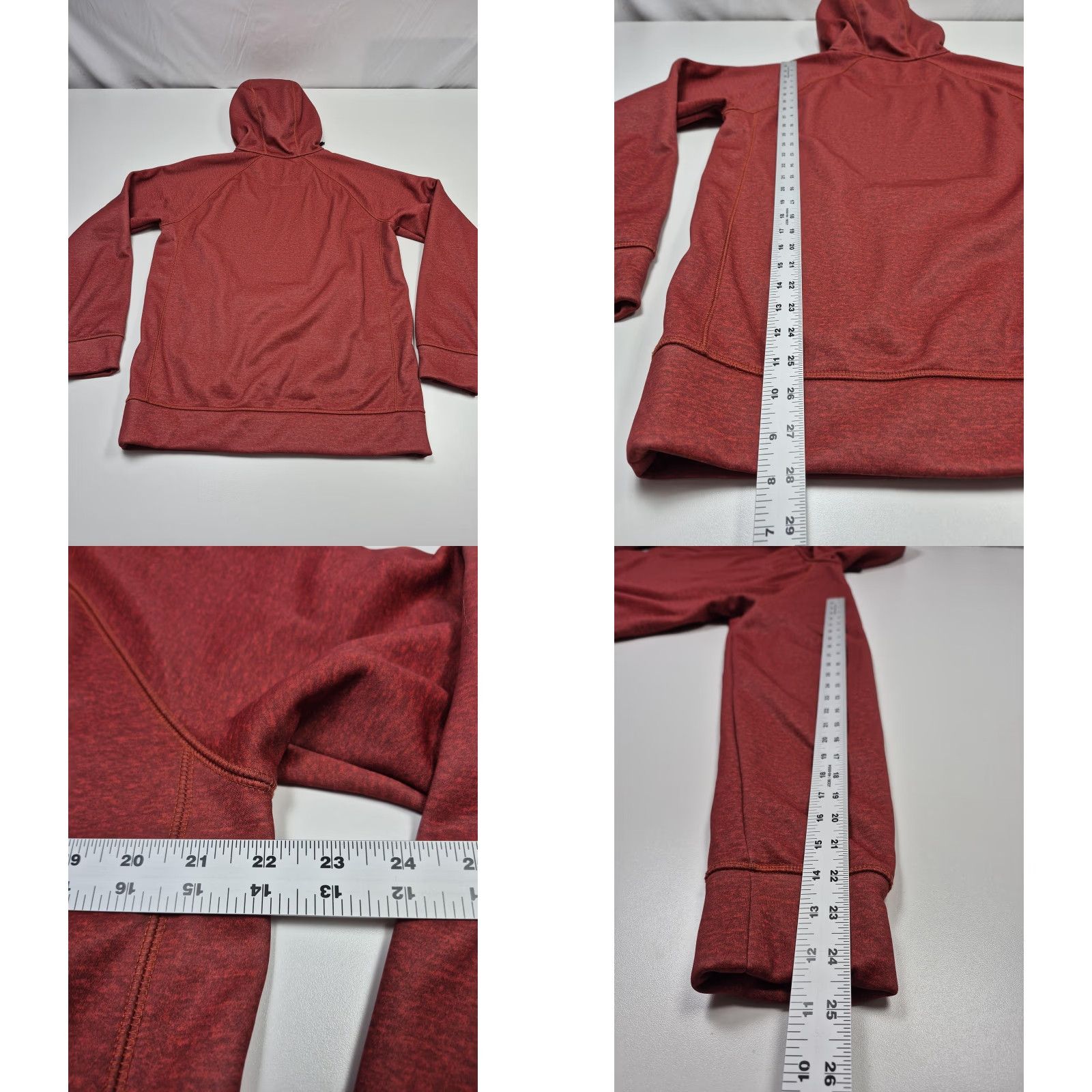 Burton Burton Crown Bonded Hoodie Mens Medium Red Fleece Pullover Graphic Print Kangaroo Pocket Hooded Crew Neck Logo Size US M / EU 48-50 / 2 - 8 Thumbnail