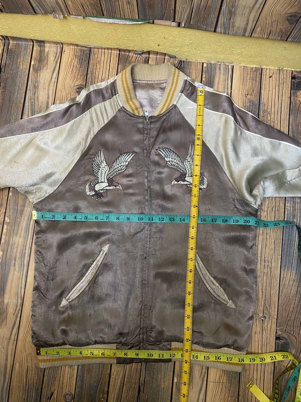 Takeo Kikuchi Vintage Takeo kikuchi Sukajan Eagle Bomber Jacket Size US S / EU 44-46 / 1 - 11 Thumbnail