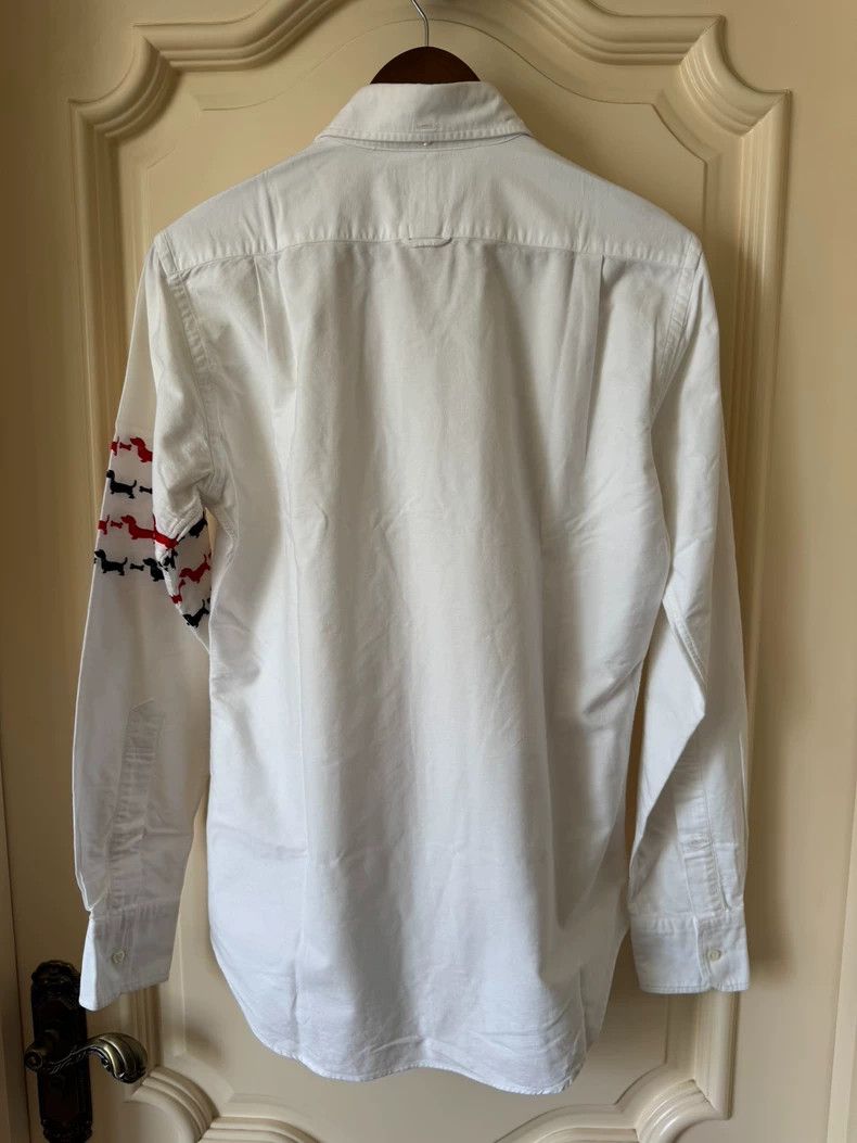Thom Browne Thom browne Embroidered four-striped long-sleeved shirt 250 Size US M / EU 48-50 / 2 - 2 Thumbnail