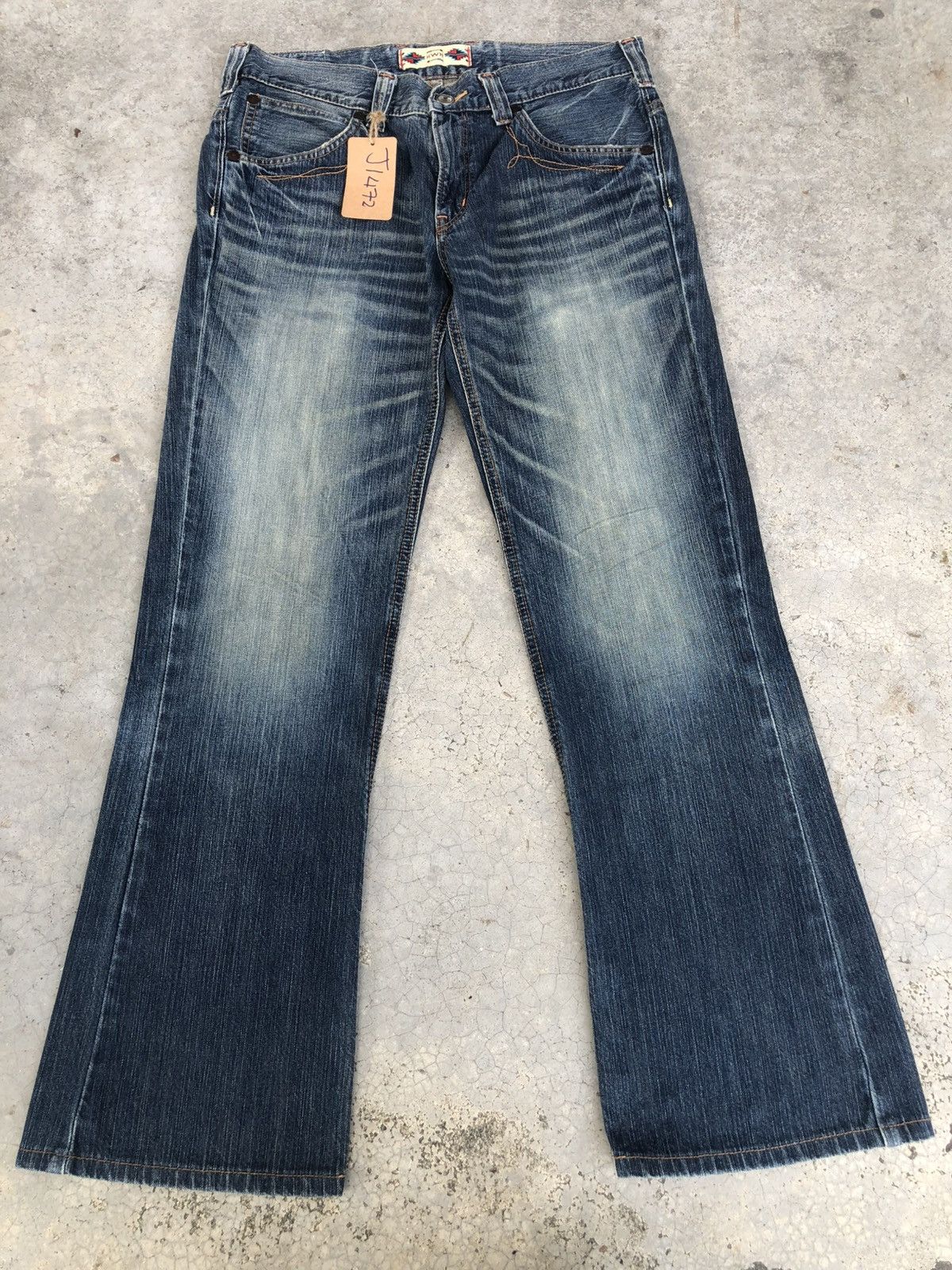 Who Decides War Japanese Edwin Navajo Flared Jeans Bootcut Distressed Size US 33 - 2 Thumbnail