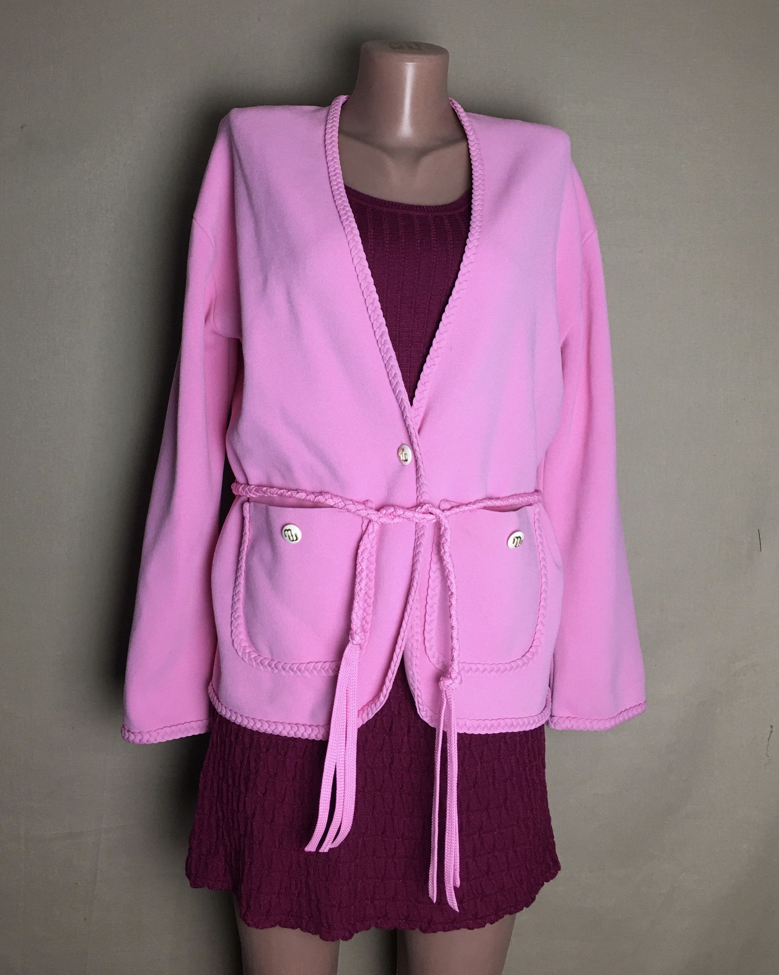 Maje MAJE Madene Belted Knit Cardigan Pink Size 1/S Size S / US 4 / IT 40 - 4 Thumbnail