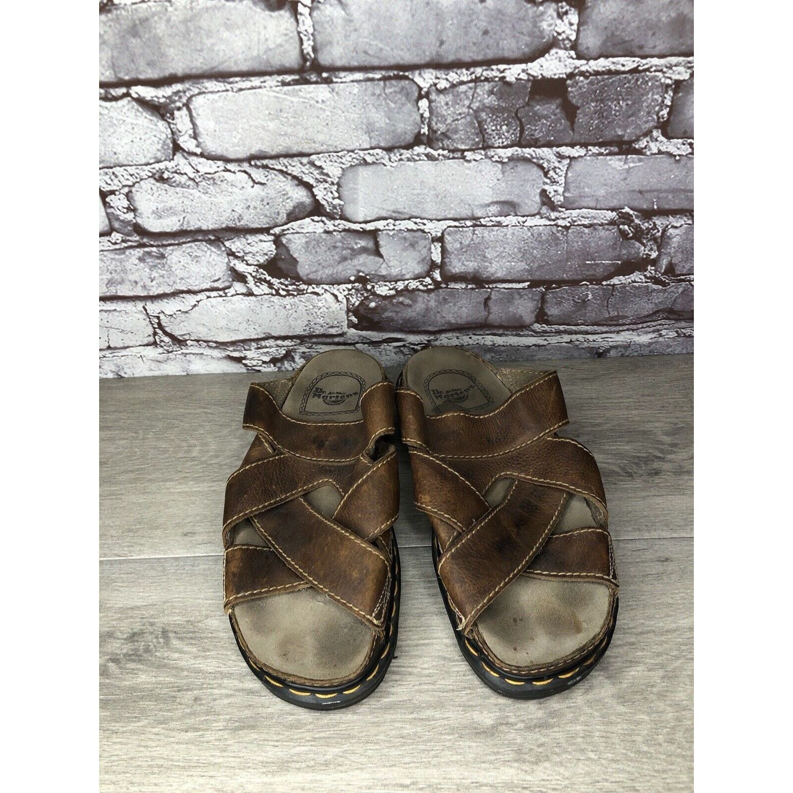 Dr. Martens Vintage 90s DR. DOC MARTENS Brown Leather Fisherman Platform Size US 10 / EU 43 - 17 Thumbnail