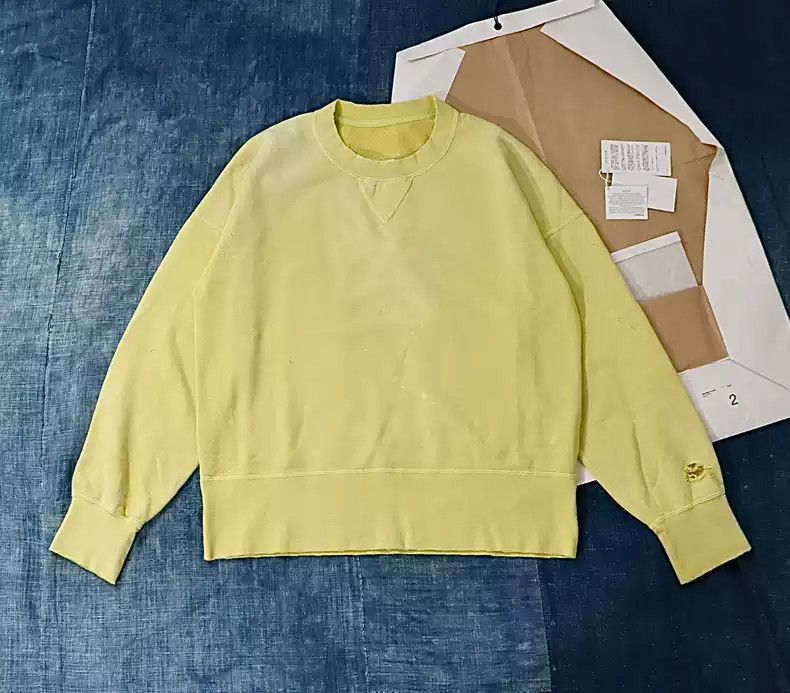 image of Visvim 23Ss Court Sweat P.o. Crash in Yellow, Men's (Size Medium)