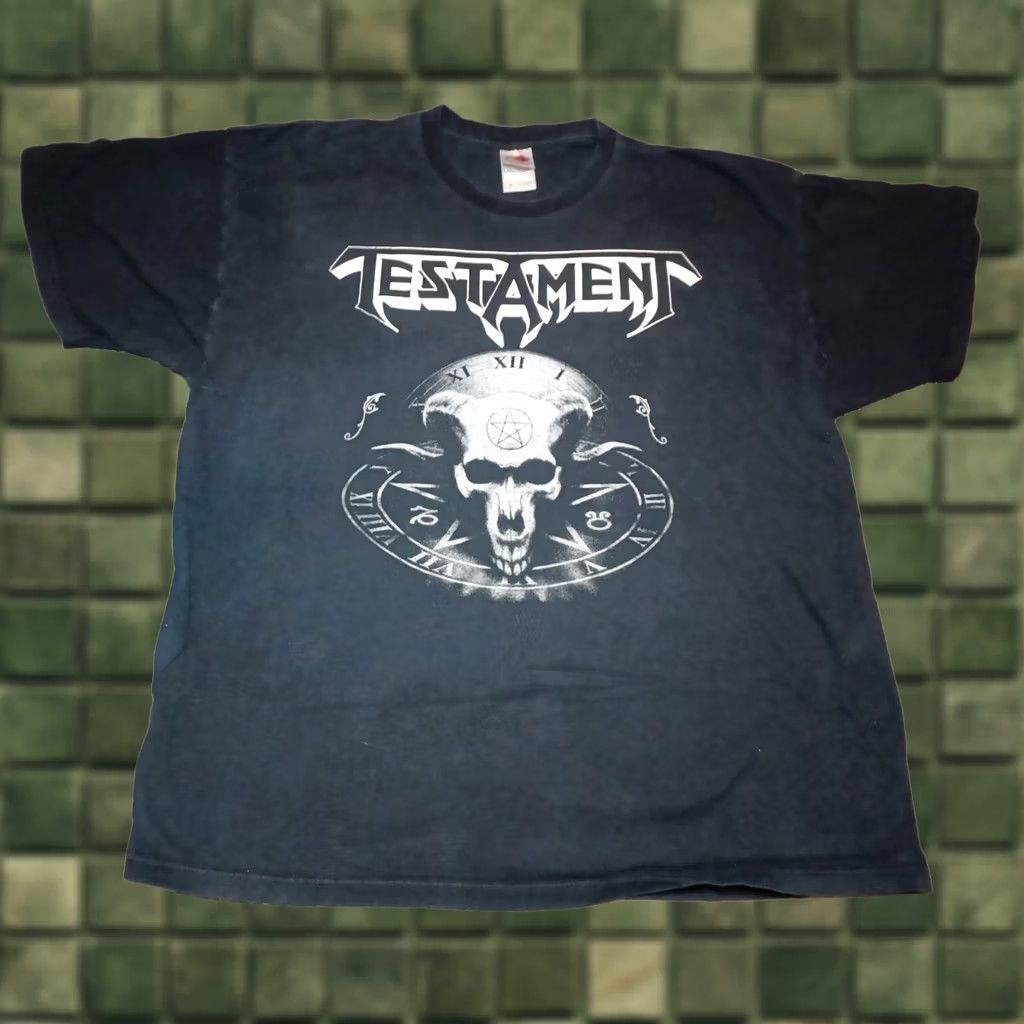 Fruit Of The Loom VINTAGE Testament Band Concert Tour Tee Shirt Heavy Metal Rock Roll 2XL Black 1980s Unisex Size US XXL / EU 58 / 5 - 1 Thumbnail